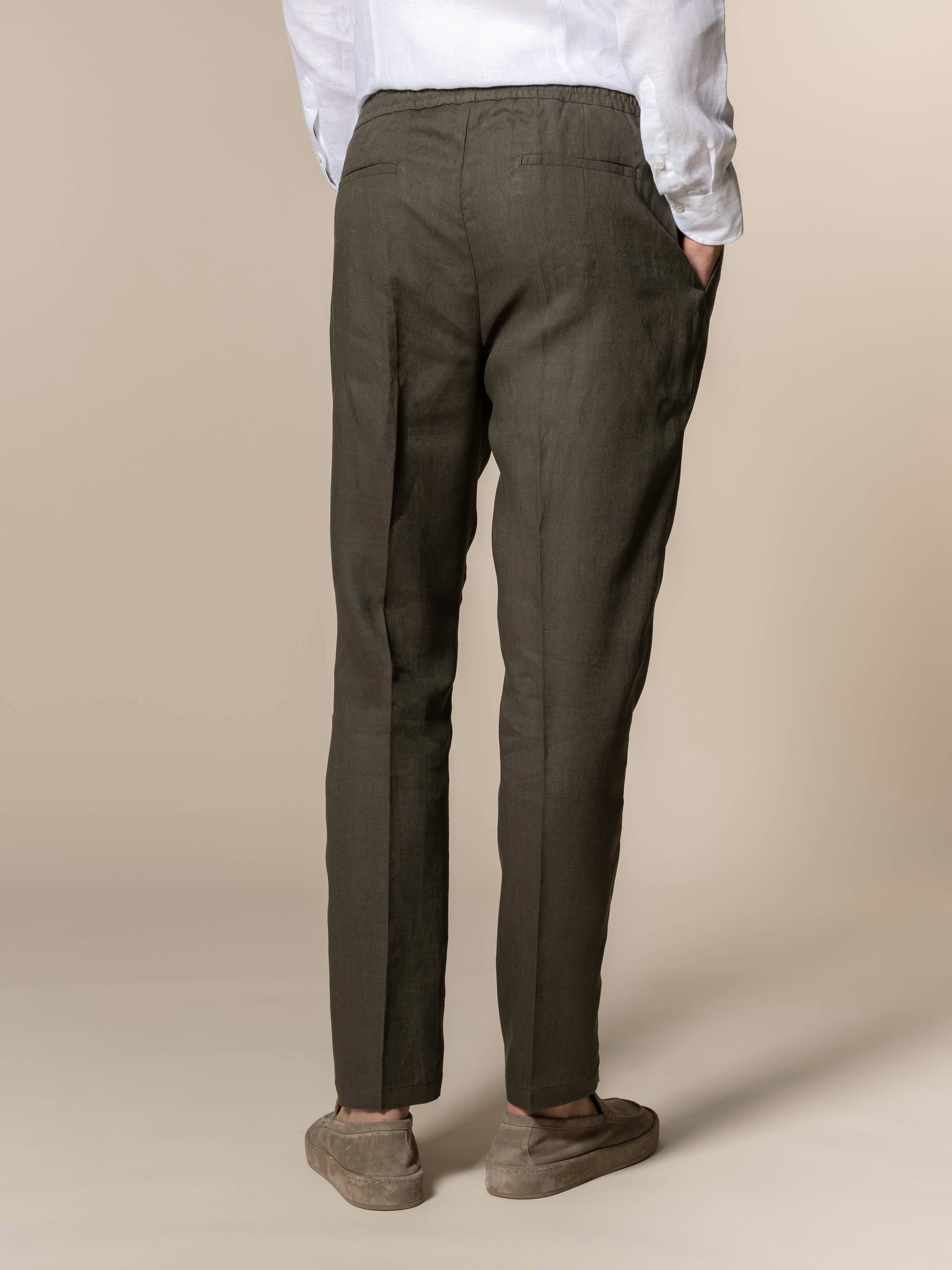 LeClub™ | Olive Linen Seaside Trousers