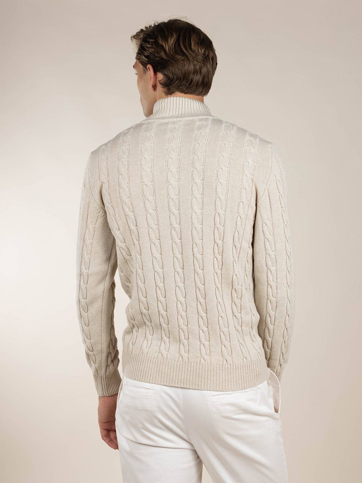 LeClub™ | Light Beige Winter Button Sweater