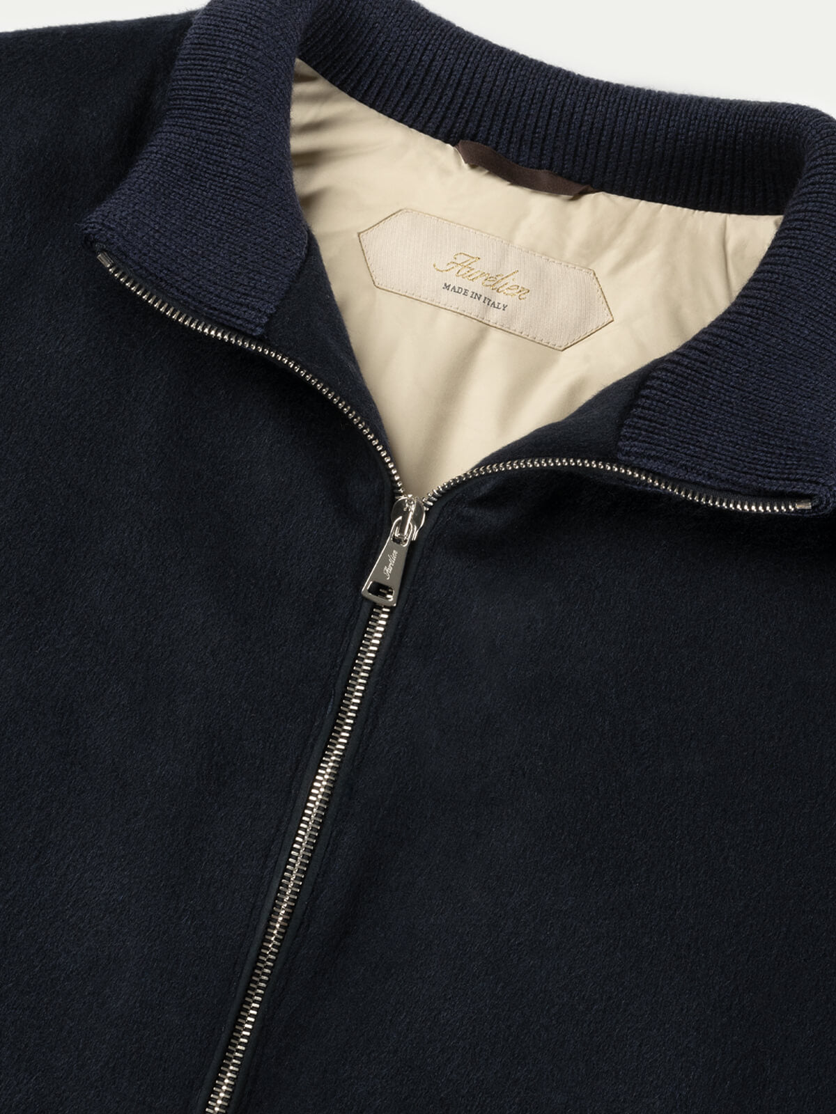 LeClub™ | Navy Cashmere Bomber Jacket