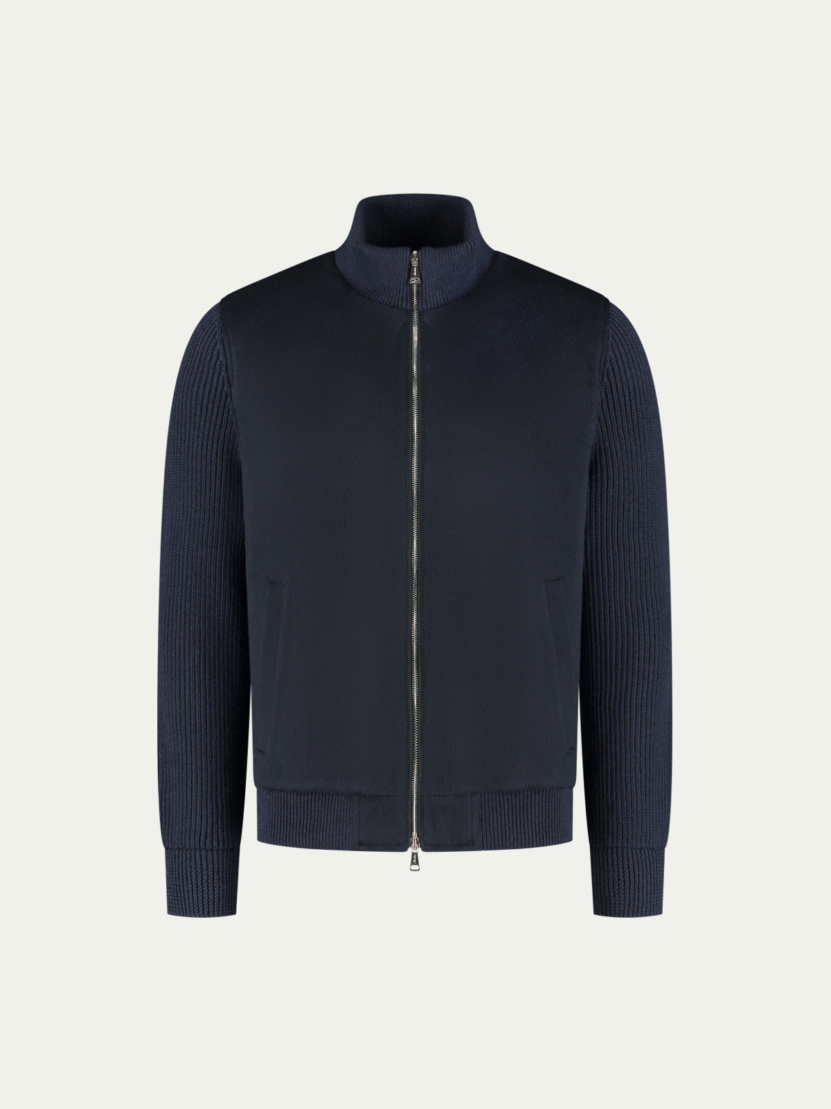 LeClub™ | Navy Cashmere Bomber Jacket