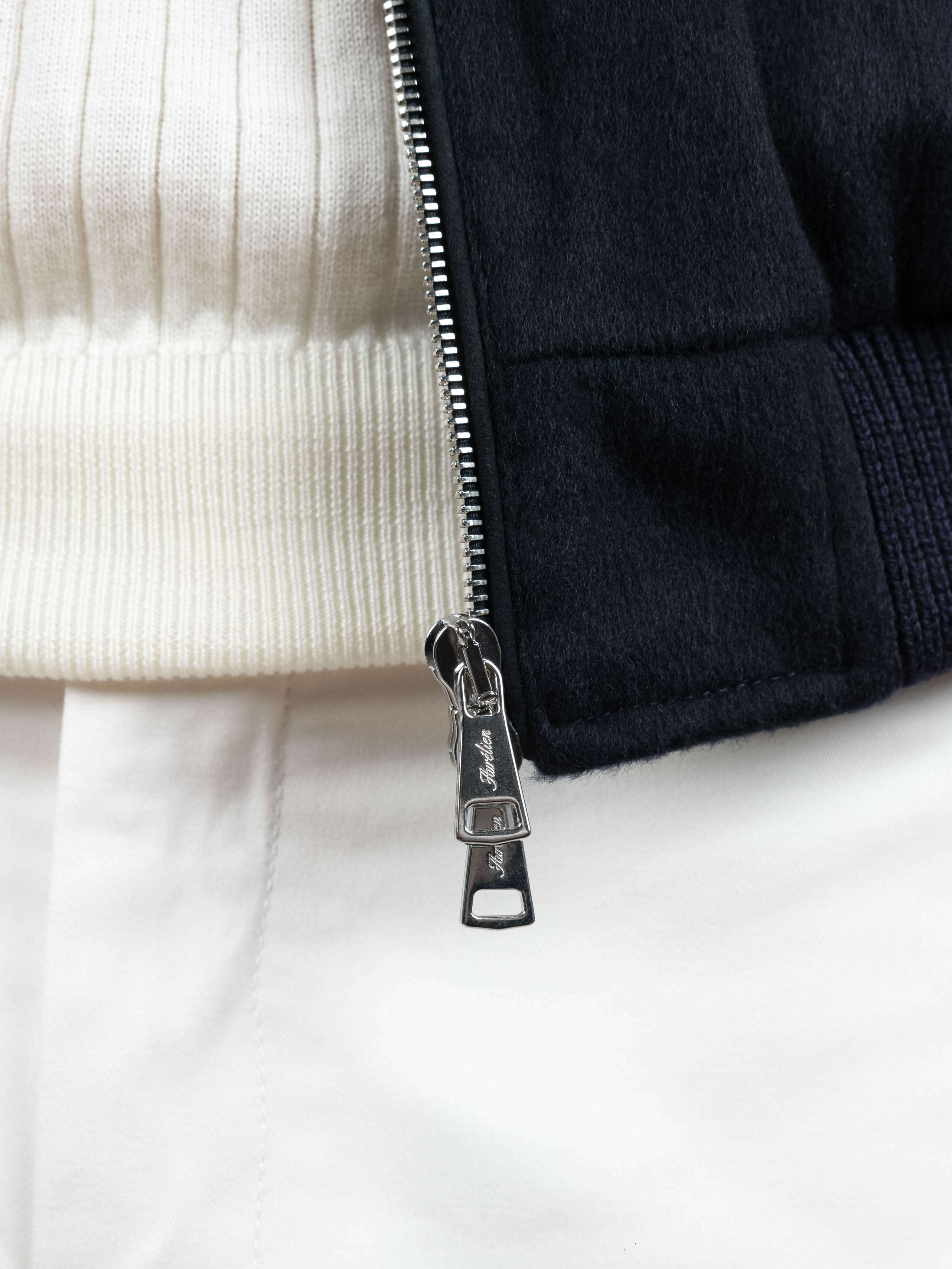 LeClub™ | Navy Cashmere Bomber Jacket