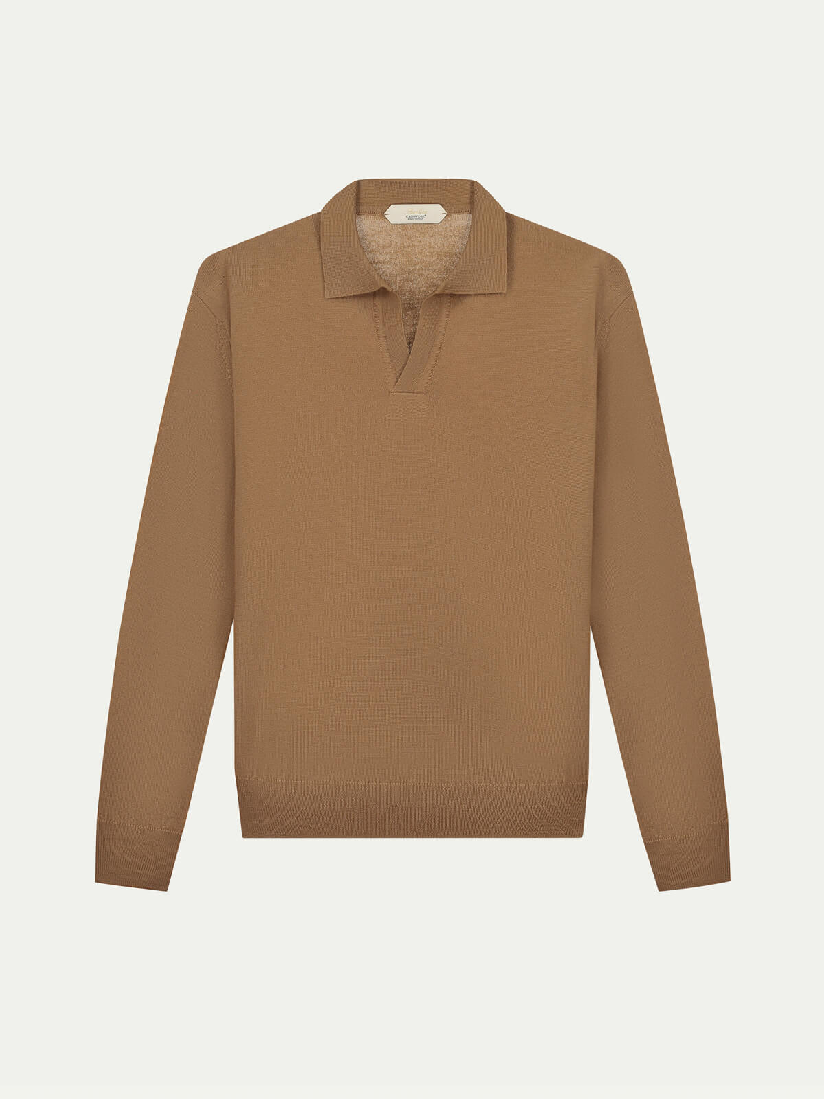 LeClub™ | Extrafine Merino Polo Caramel