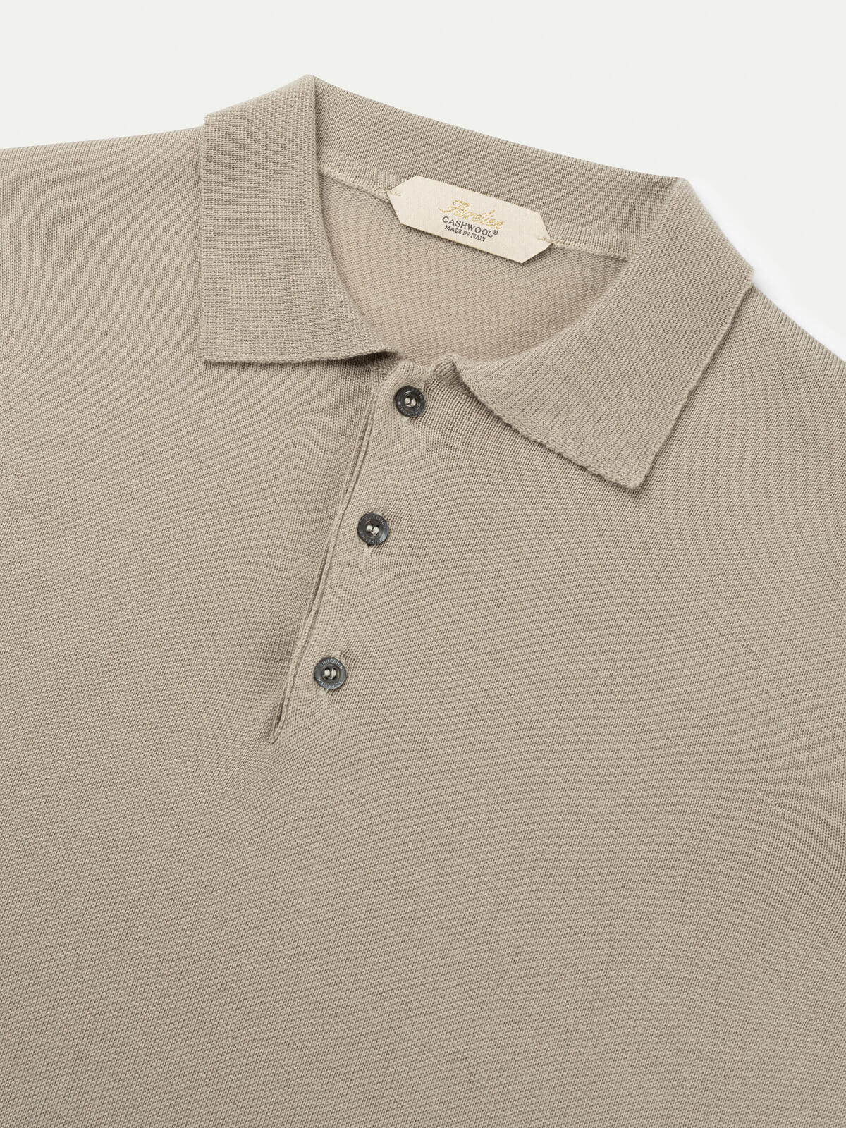 LeClub™ | Extrafine Merino Polo Greige