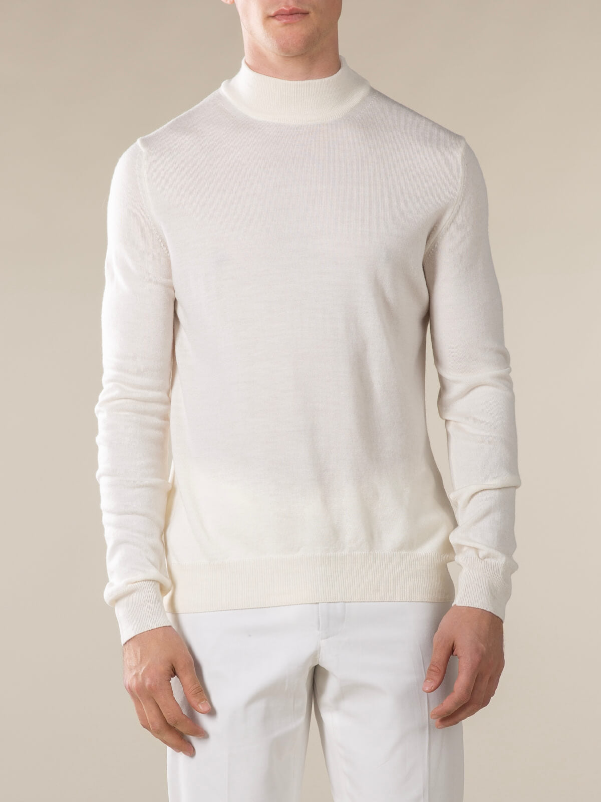 LeClub™ | Extrafine Merino Mockneck Ivory