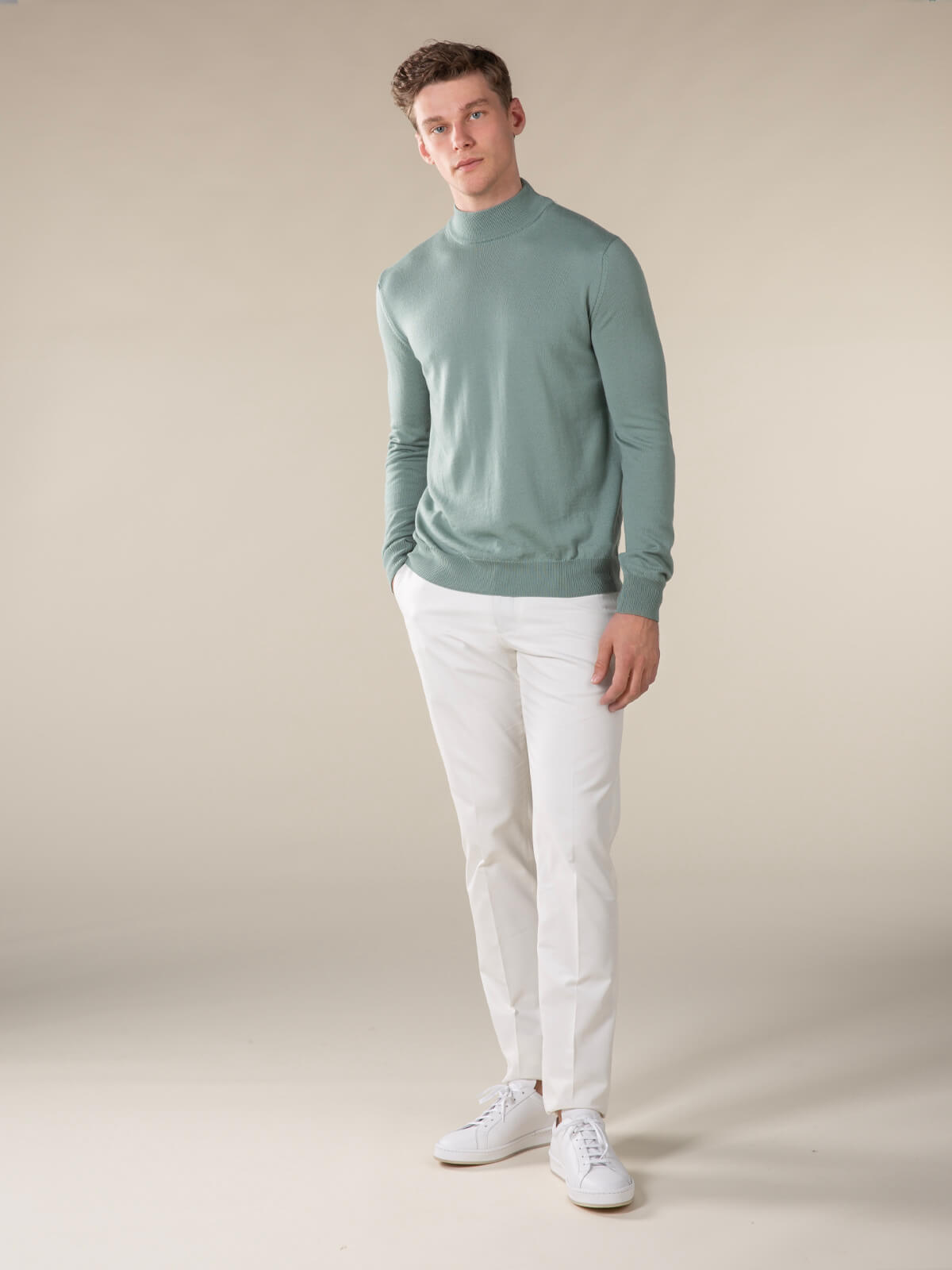 LeClub™ | Extrafine Merino Mockneck Pistache