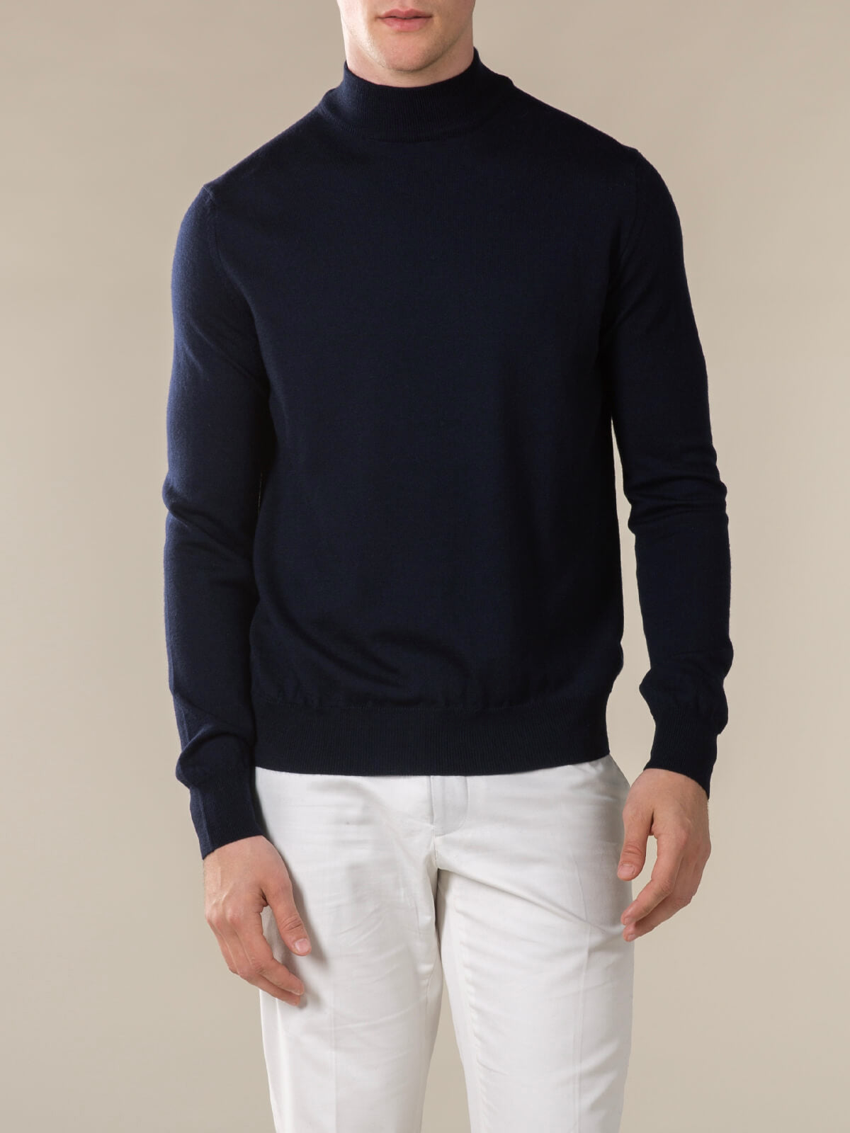 LeClub™ | Extrafine Merino Mockneck Navy