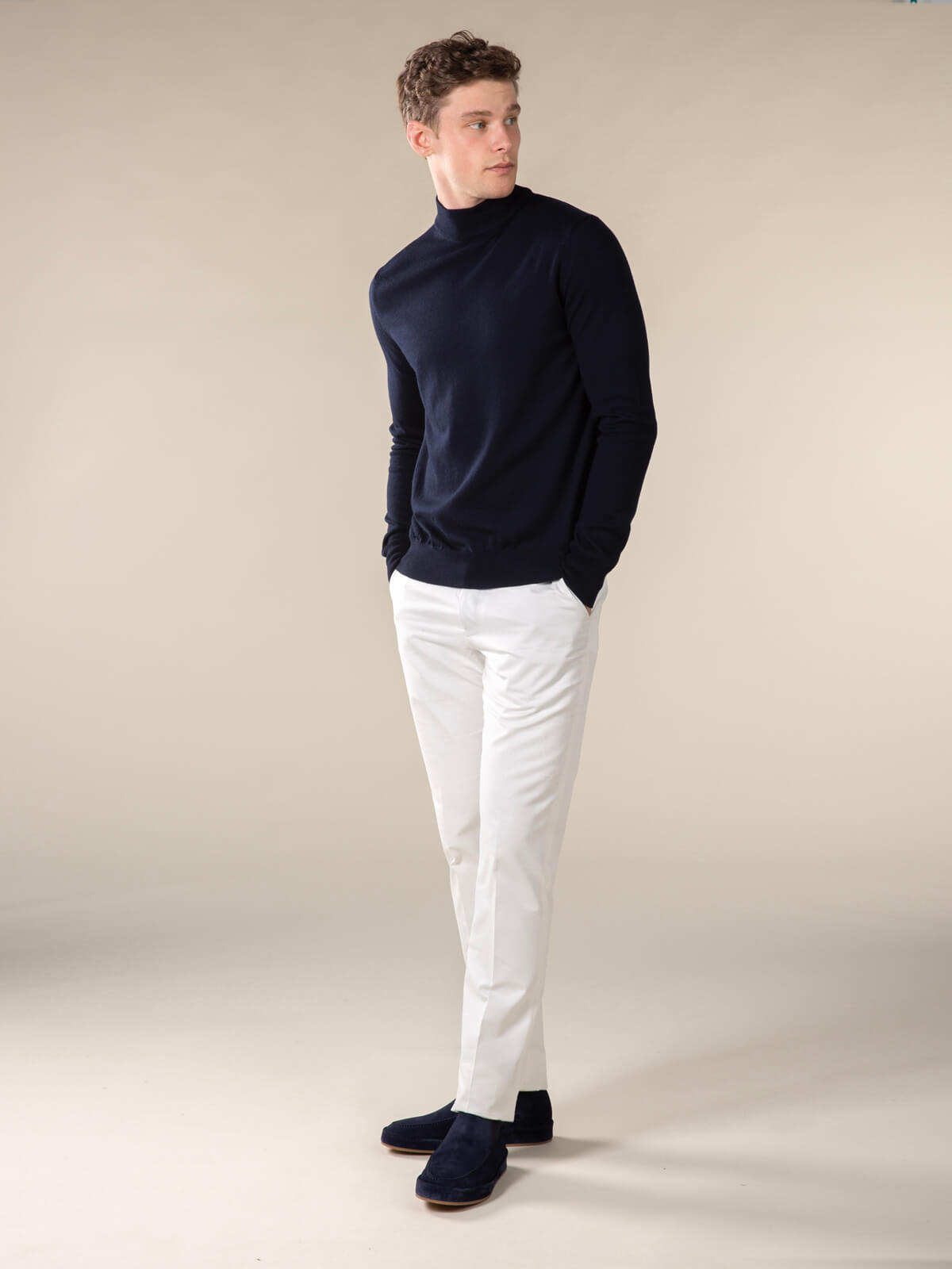 LeClub™ | Extrafine Merino Mockneck Navy