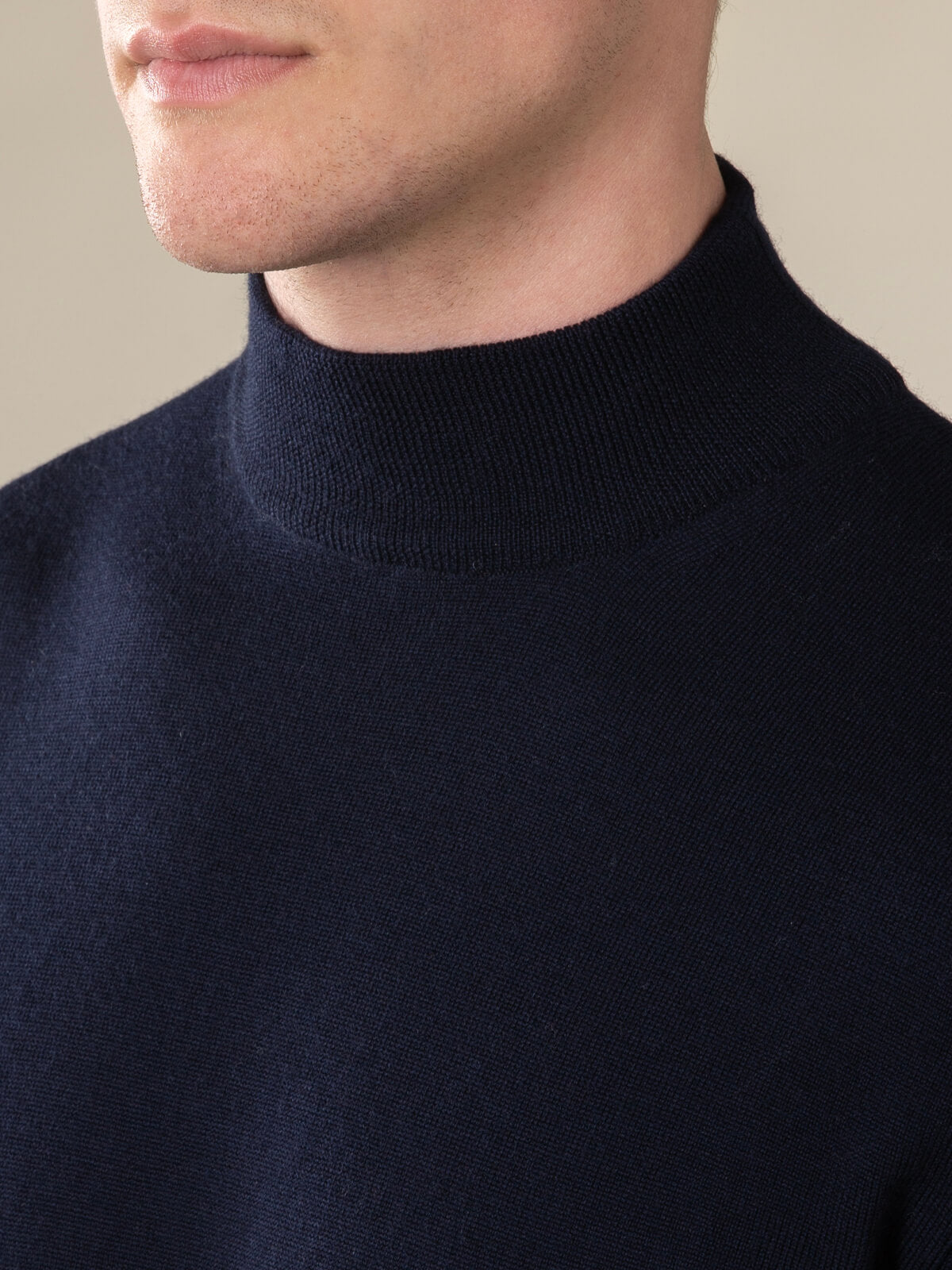 LeClub™ | Extrafine Merino Mockneck Navy