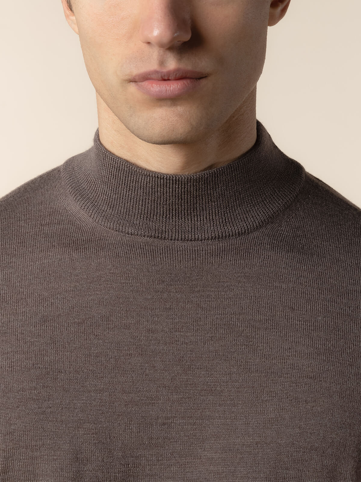 LeClub™ | Extrafine Merino Mockneck Ash Grey