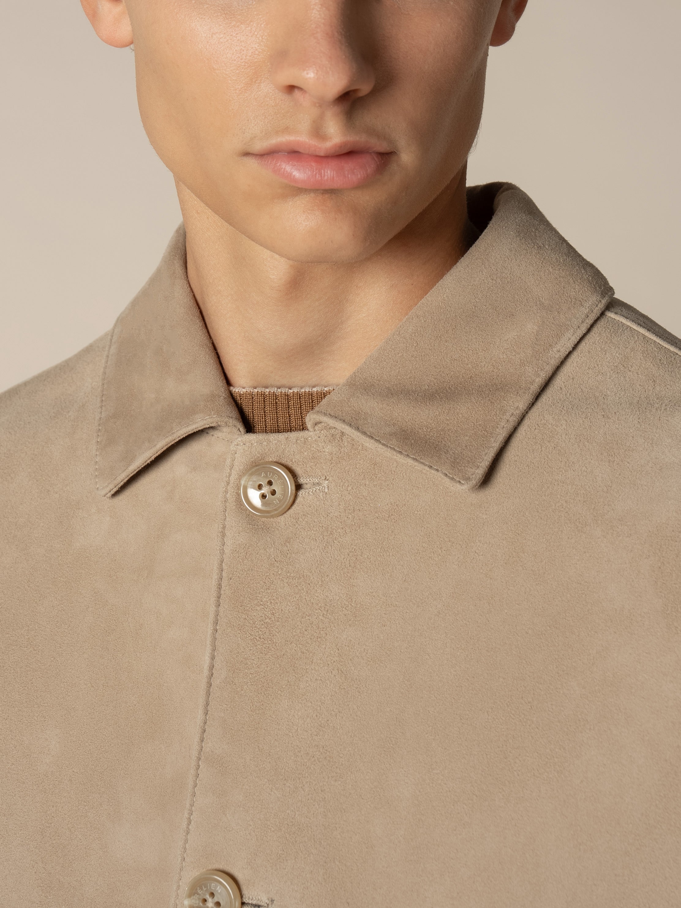 LeClub™ | Light Beige Suede Jacket