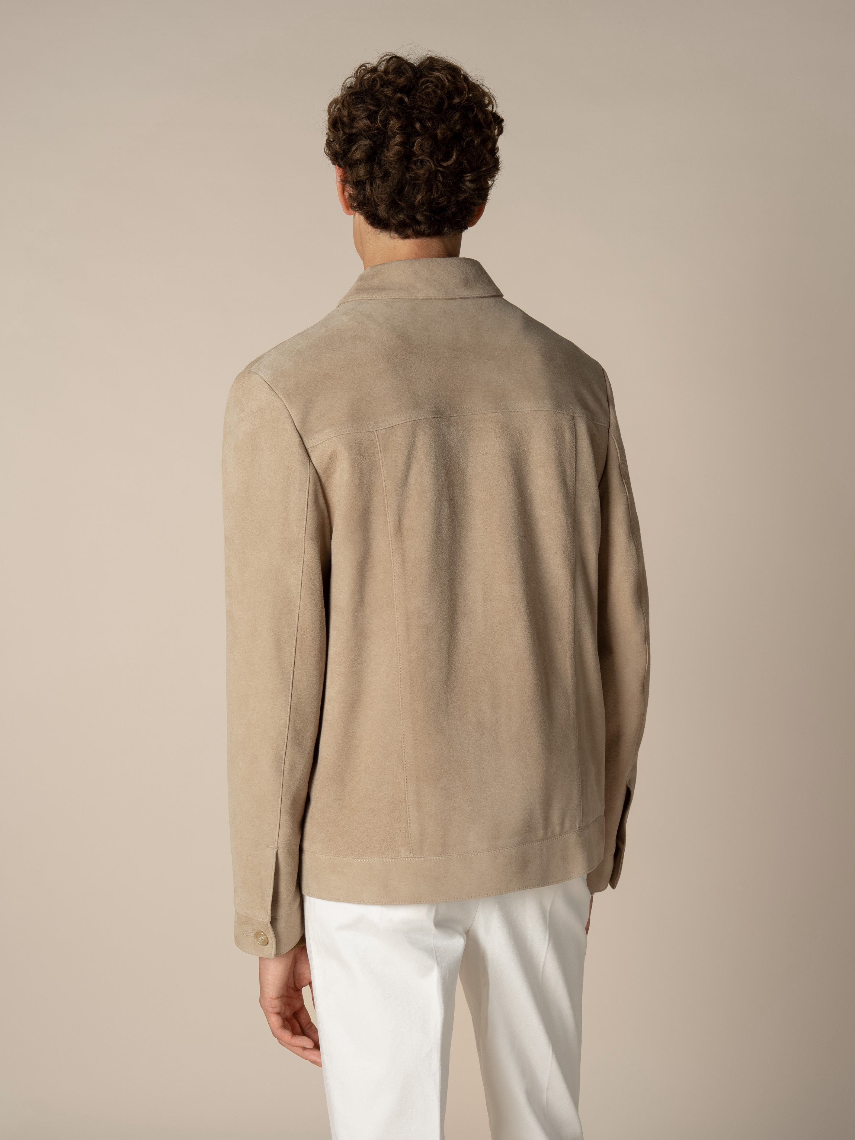 LeClub™ | Light Beige Suede Jacket