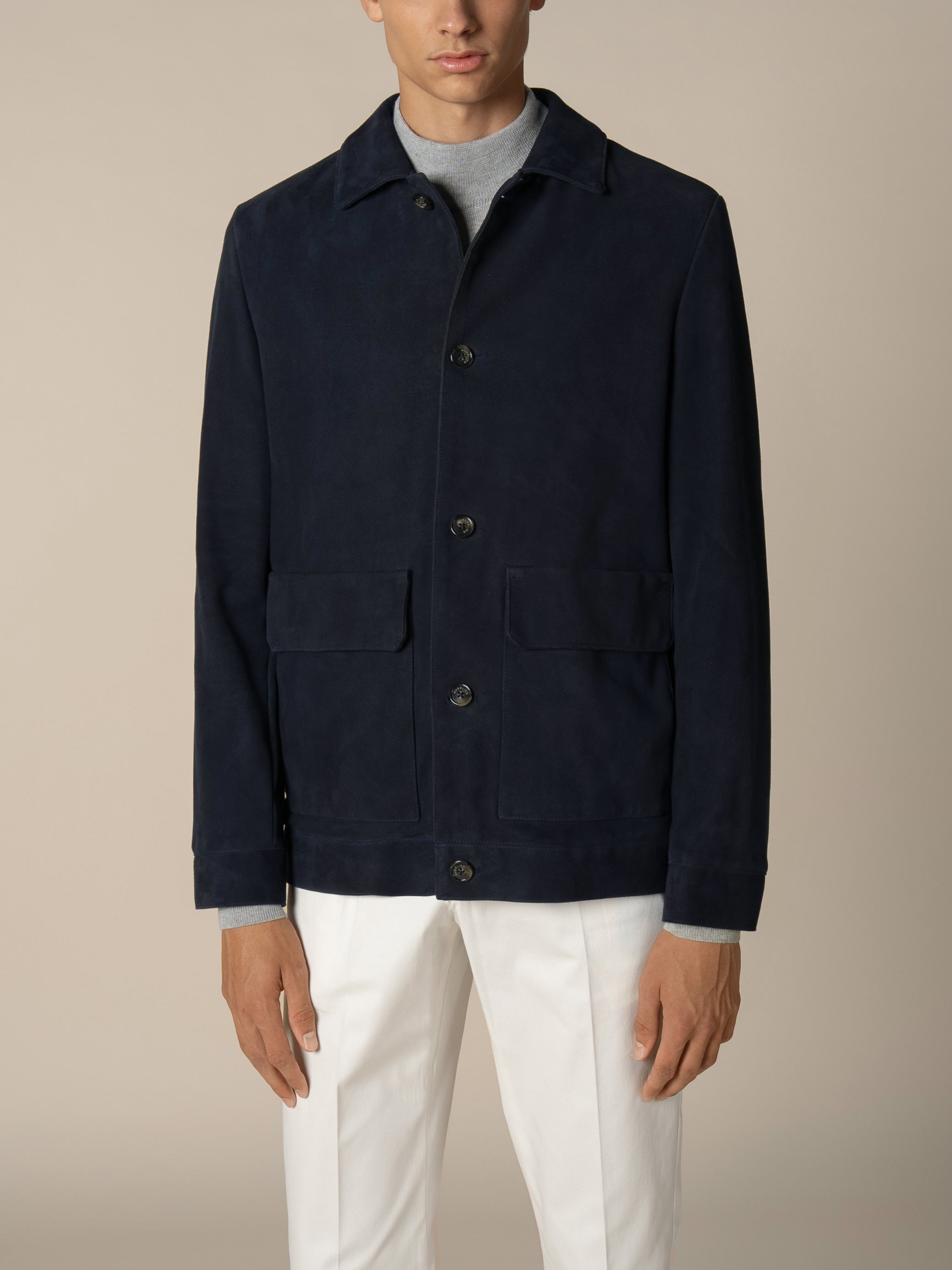 LeClub™ | Navy Suede Jacket