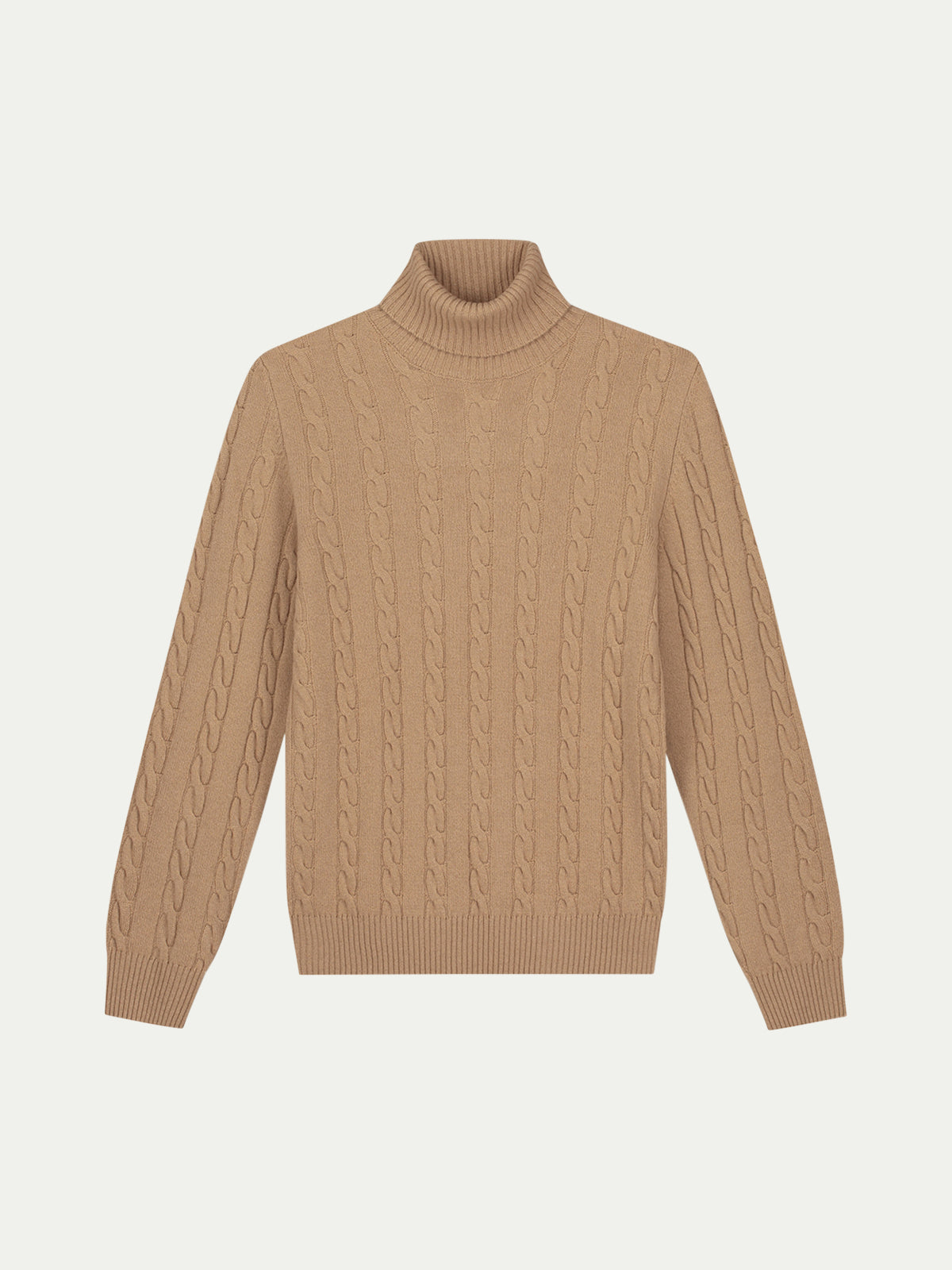 LeClub™ | Dolcevita Cable Knit Sweater Beige