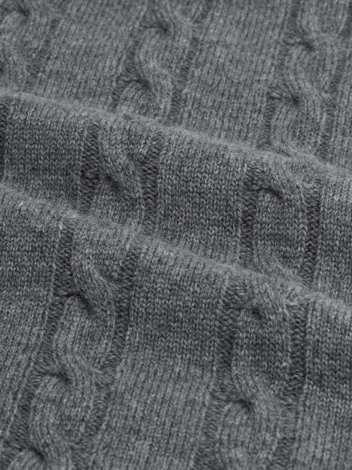 LeClub™ | Dolcevita Cable Knit Sweater Dark Grey