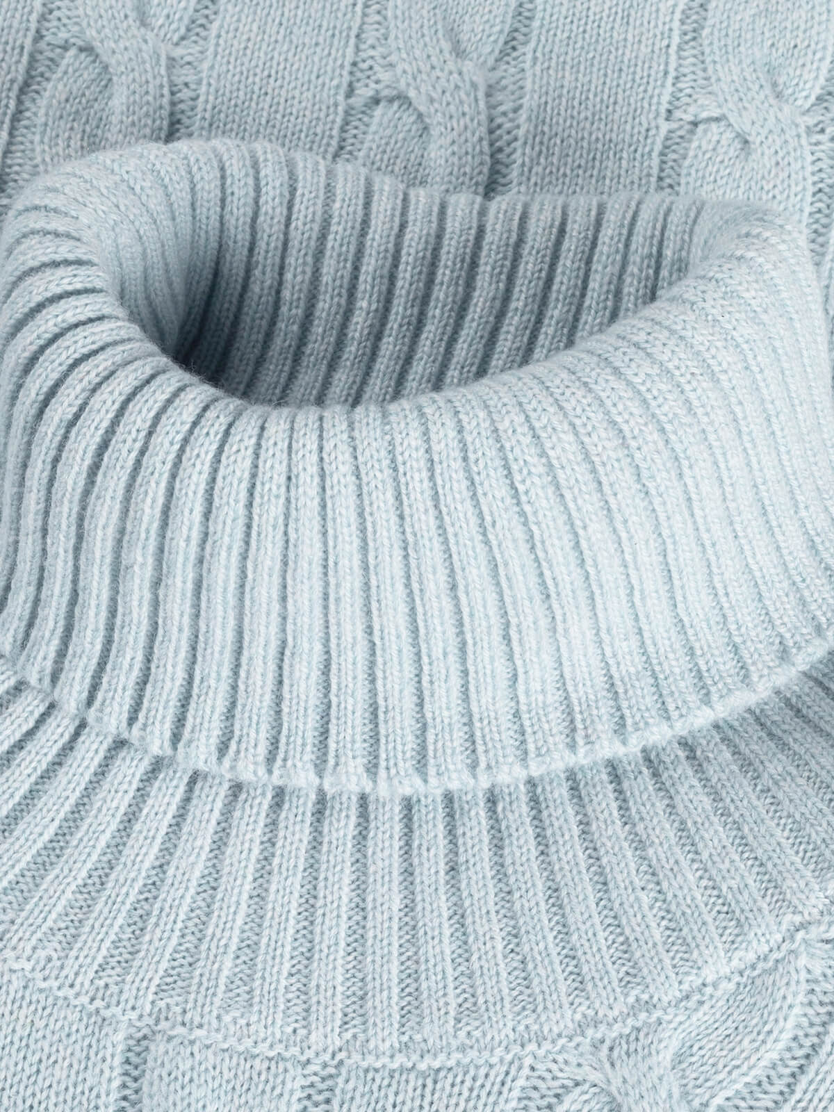 LeClub™ | Dolcevita Cable Knit Sweater Baby Blue