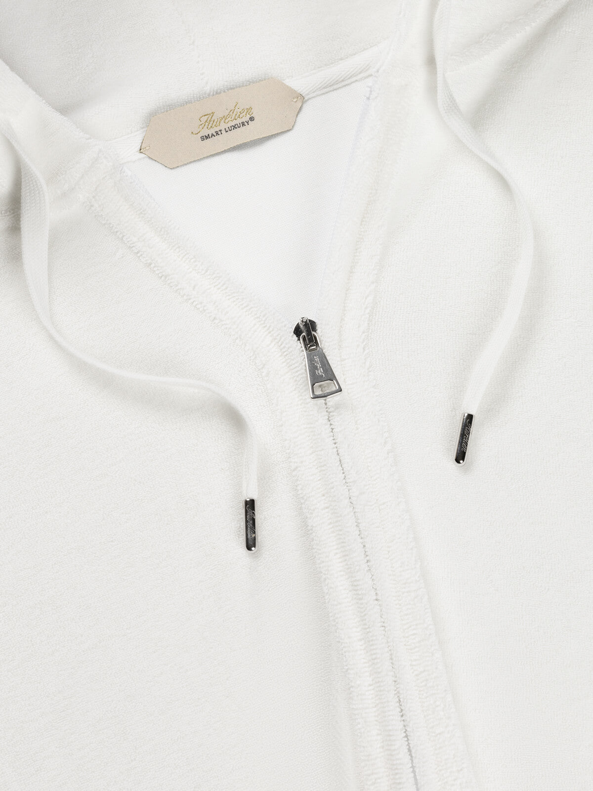 LeClub™ | White Terry Towelling Zipper Vest