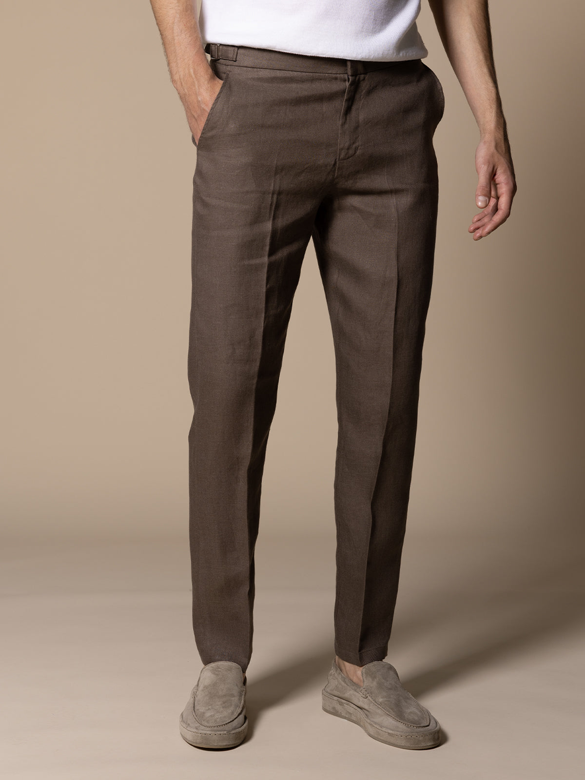 LeClub™ | Ash Grey Linen Soleil Trousers
