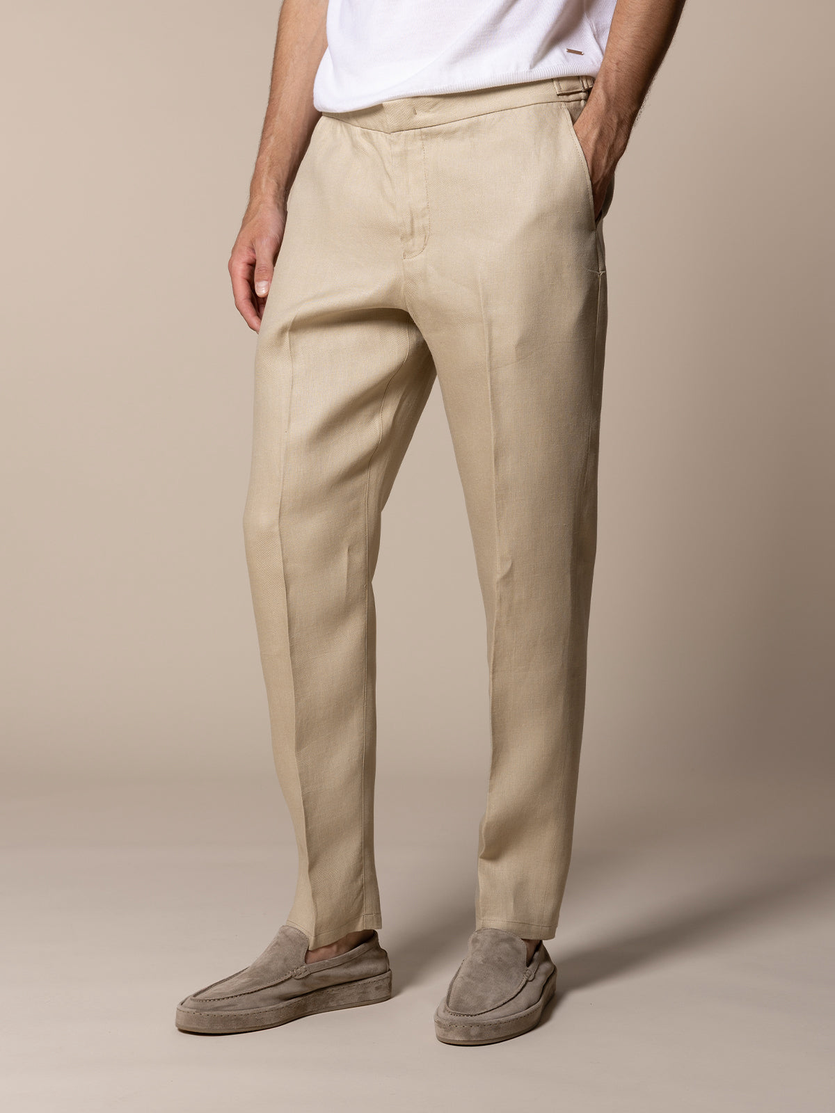 LeClub™ | Beige Linen Soleil Trousers