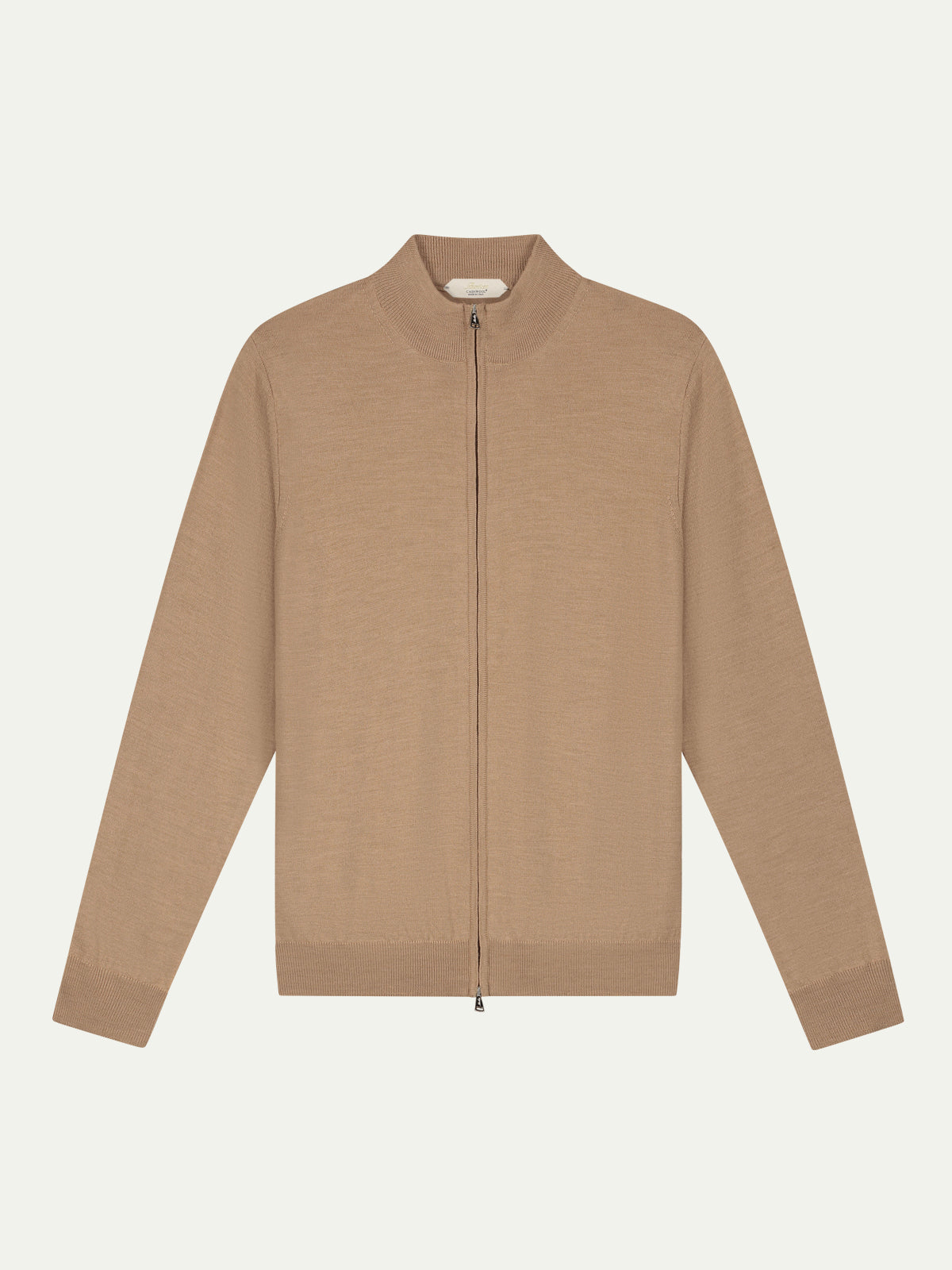 LeClub™ | Extrafine Merino Zipper Vest Beige