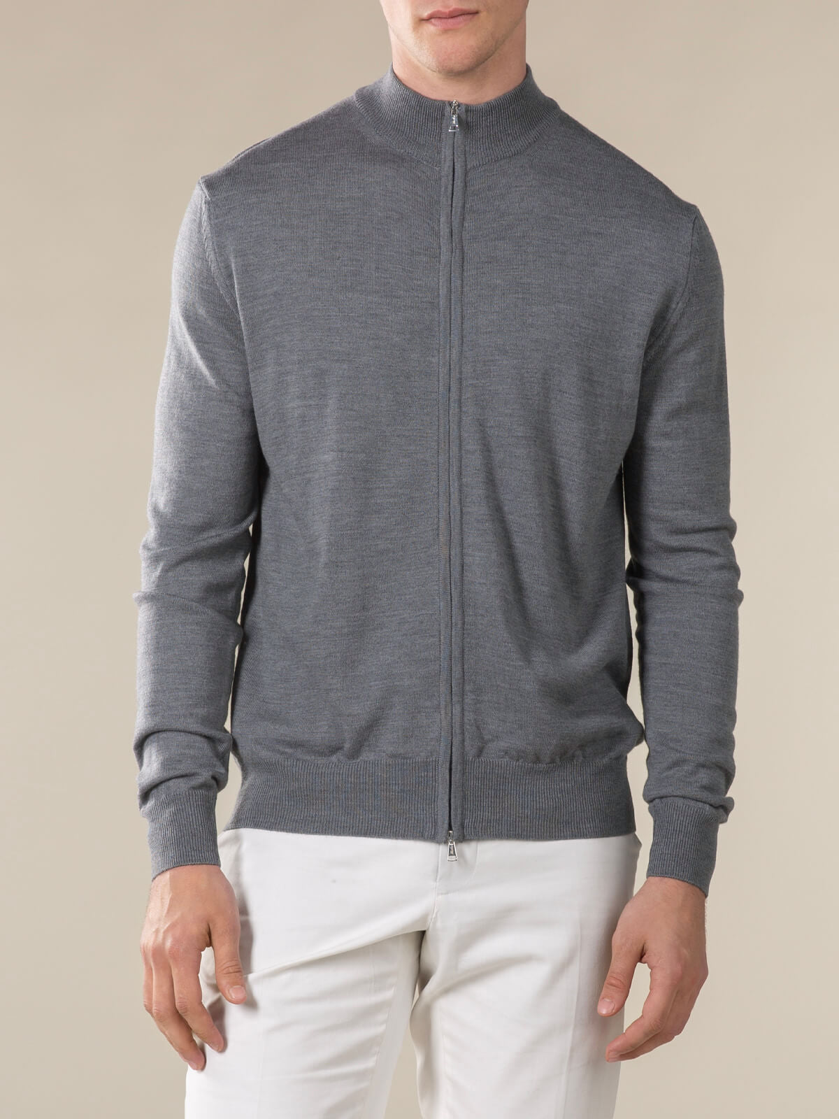 LeClub™ | Extrafine Merino Zipper Vest Dark Grey