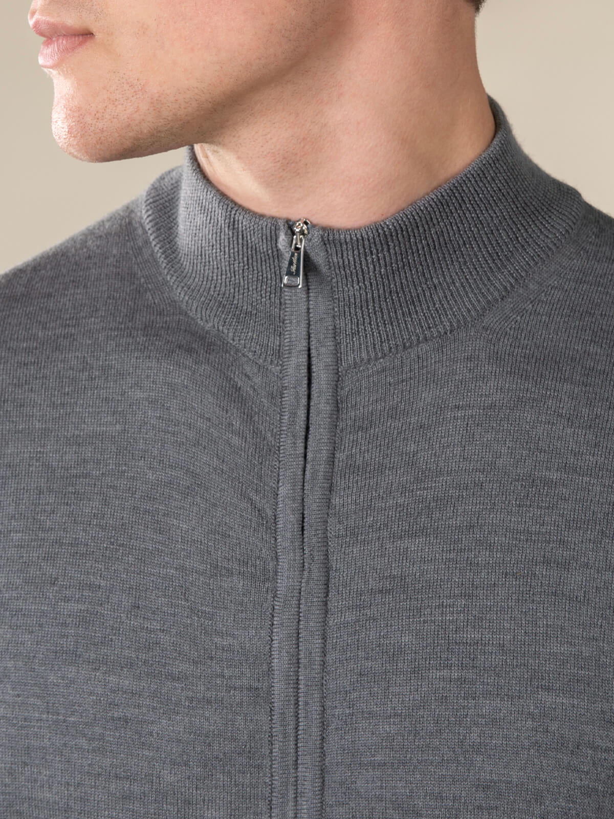 LeClub™ | Extrafine Merino Zipper Vest Dark Grey