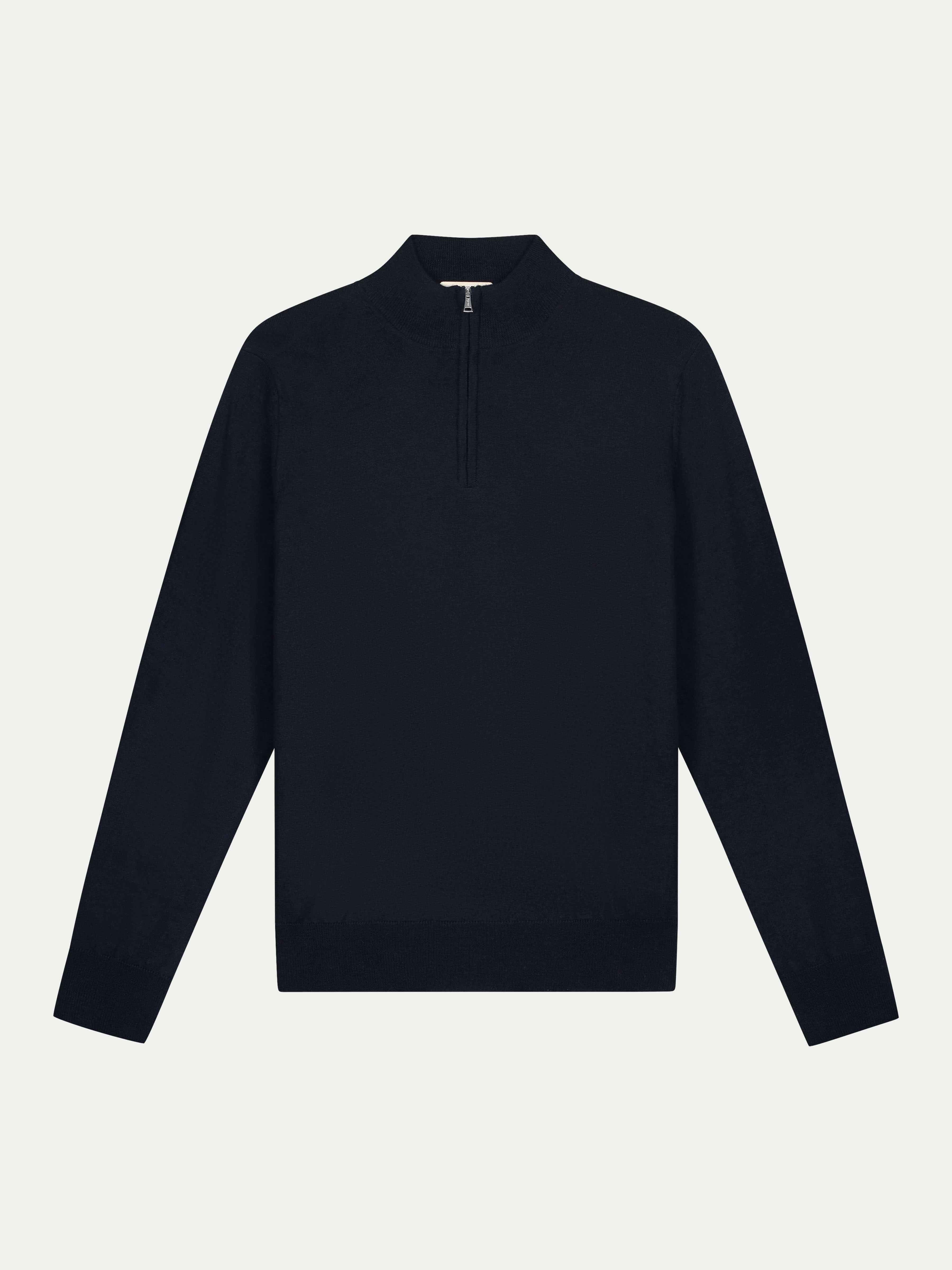 LeClub™ | Extrafine Merino Zipper Sweater Navy
