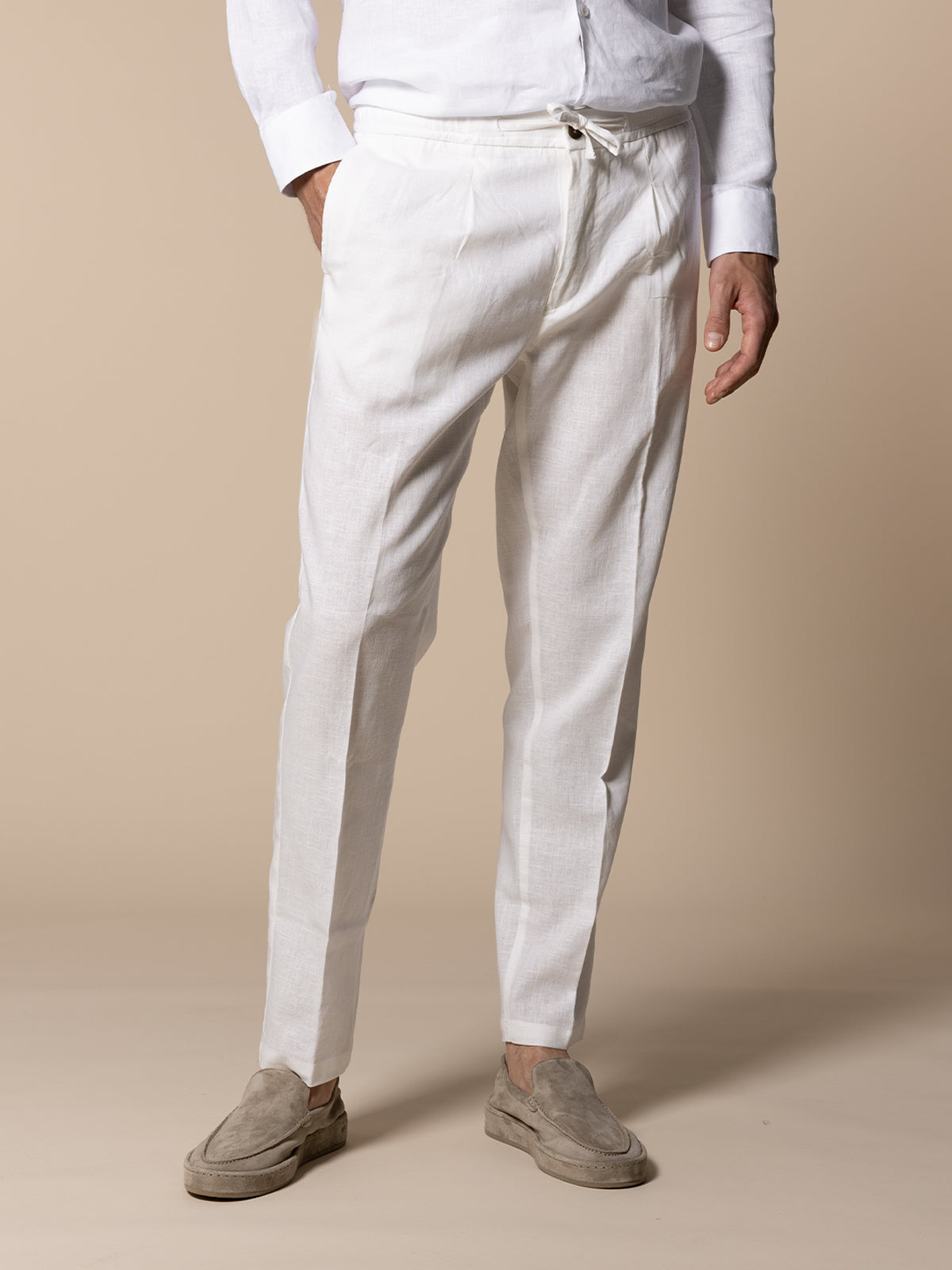 LeClub™ | Ecru Linen Seaside Trousers