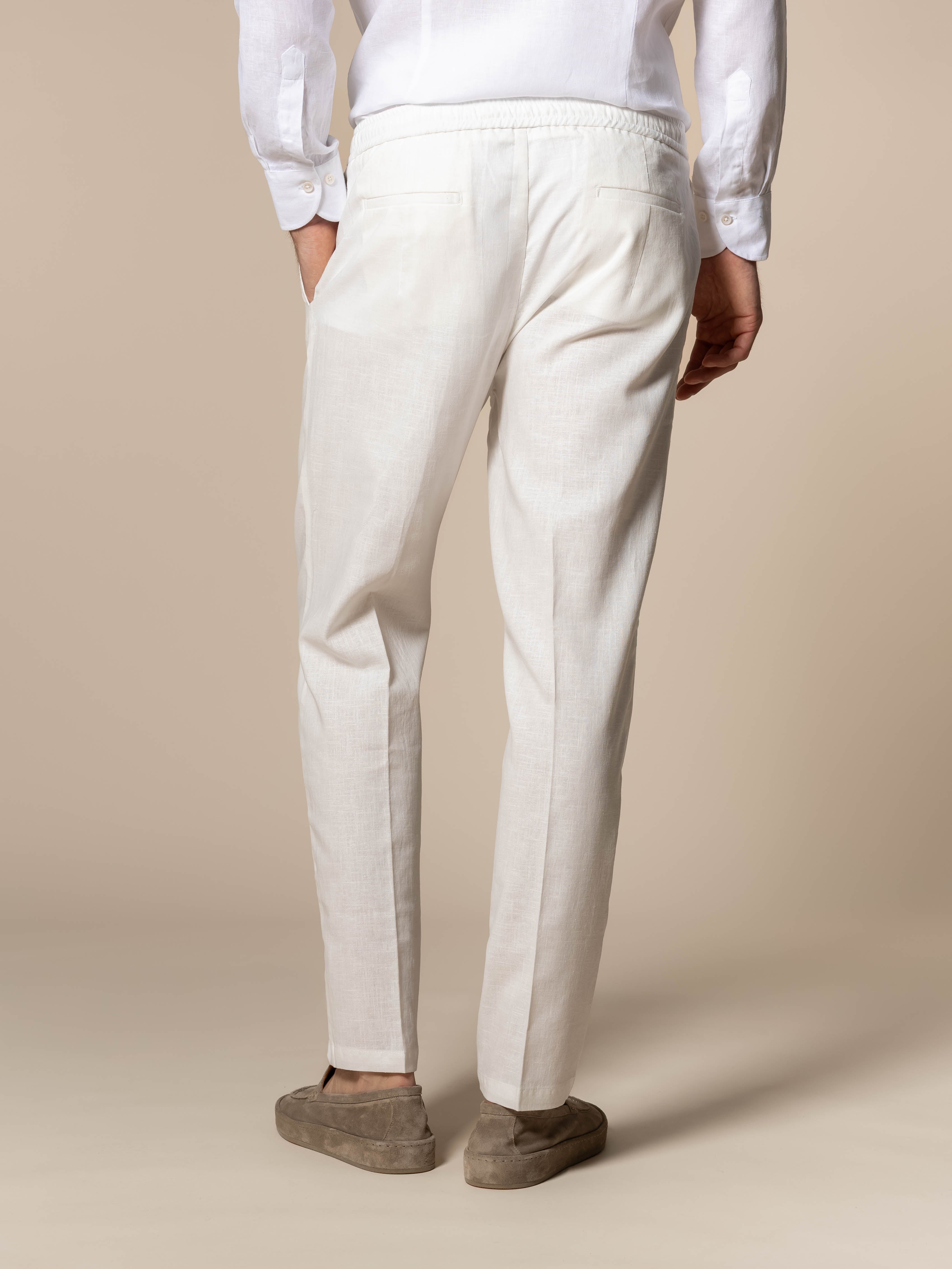 LeClub™ | Ecru Linen Seaside Trousers