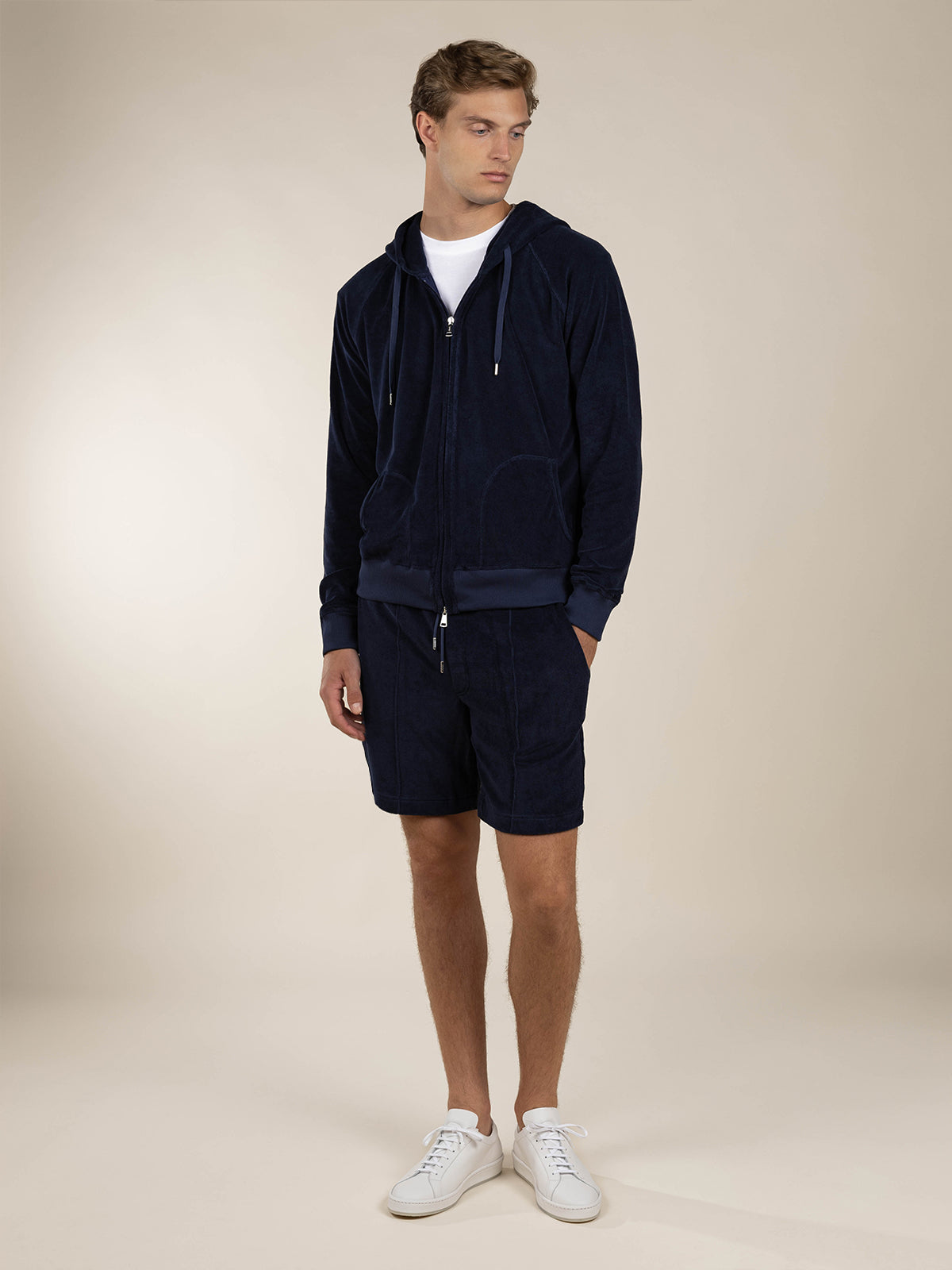 LeClub™ | Navy Terry Towelling Leisure Shorts