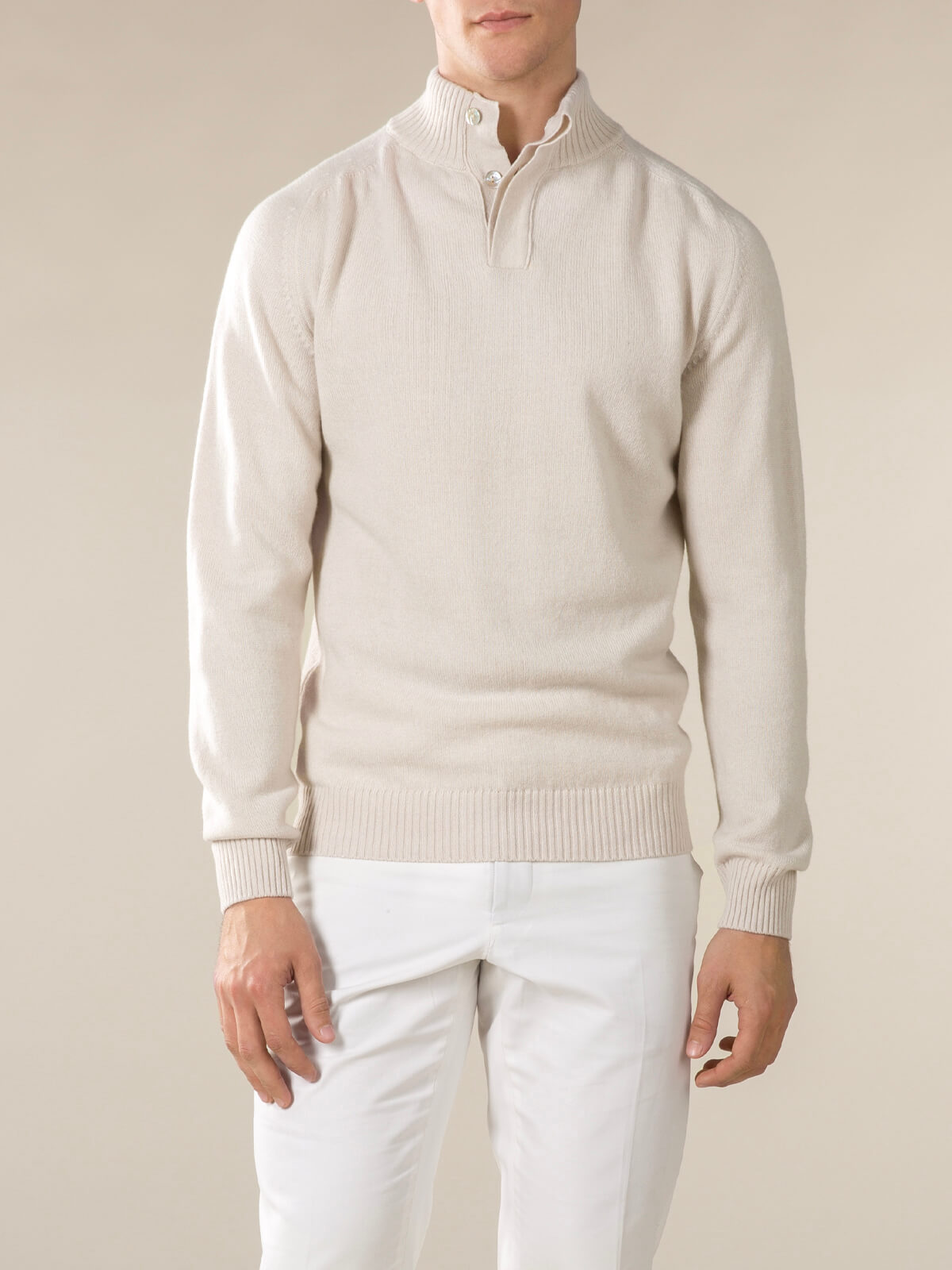 LeClub™ | Ecru City Button Sweater