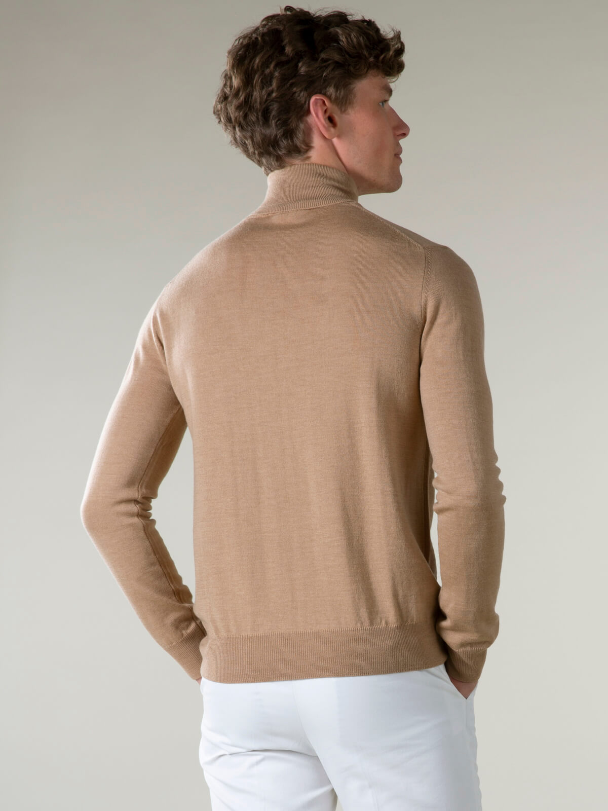 LeClub™ | Extrafine Merino Rollneck Beige