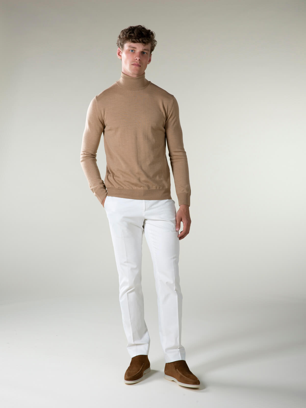 LeClub™ | Extrafine Merino Rollneck Beige