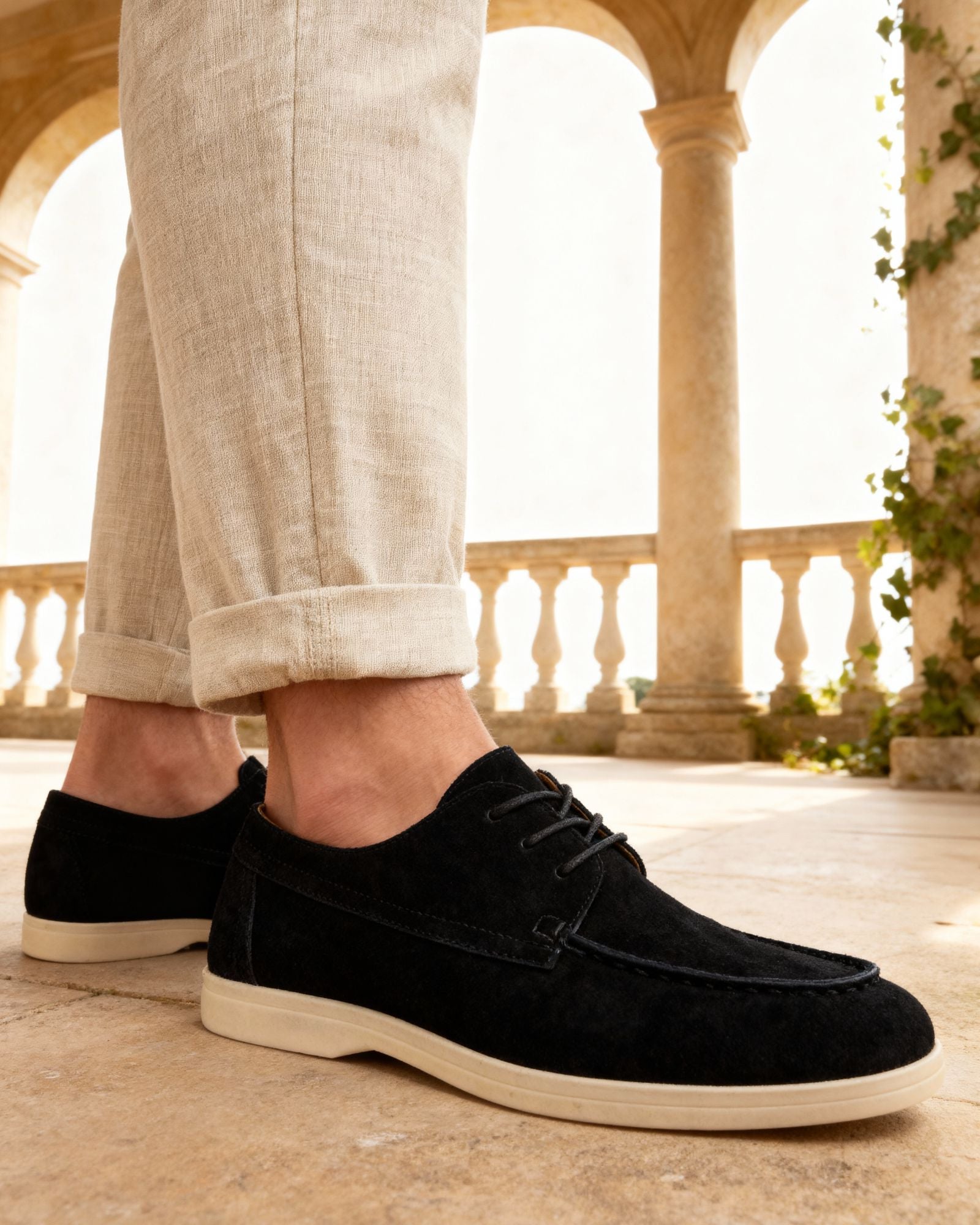 LeClub™ | Chaussures à lacets en daim haut de gamme