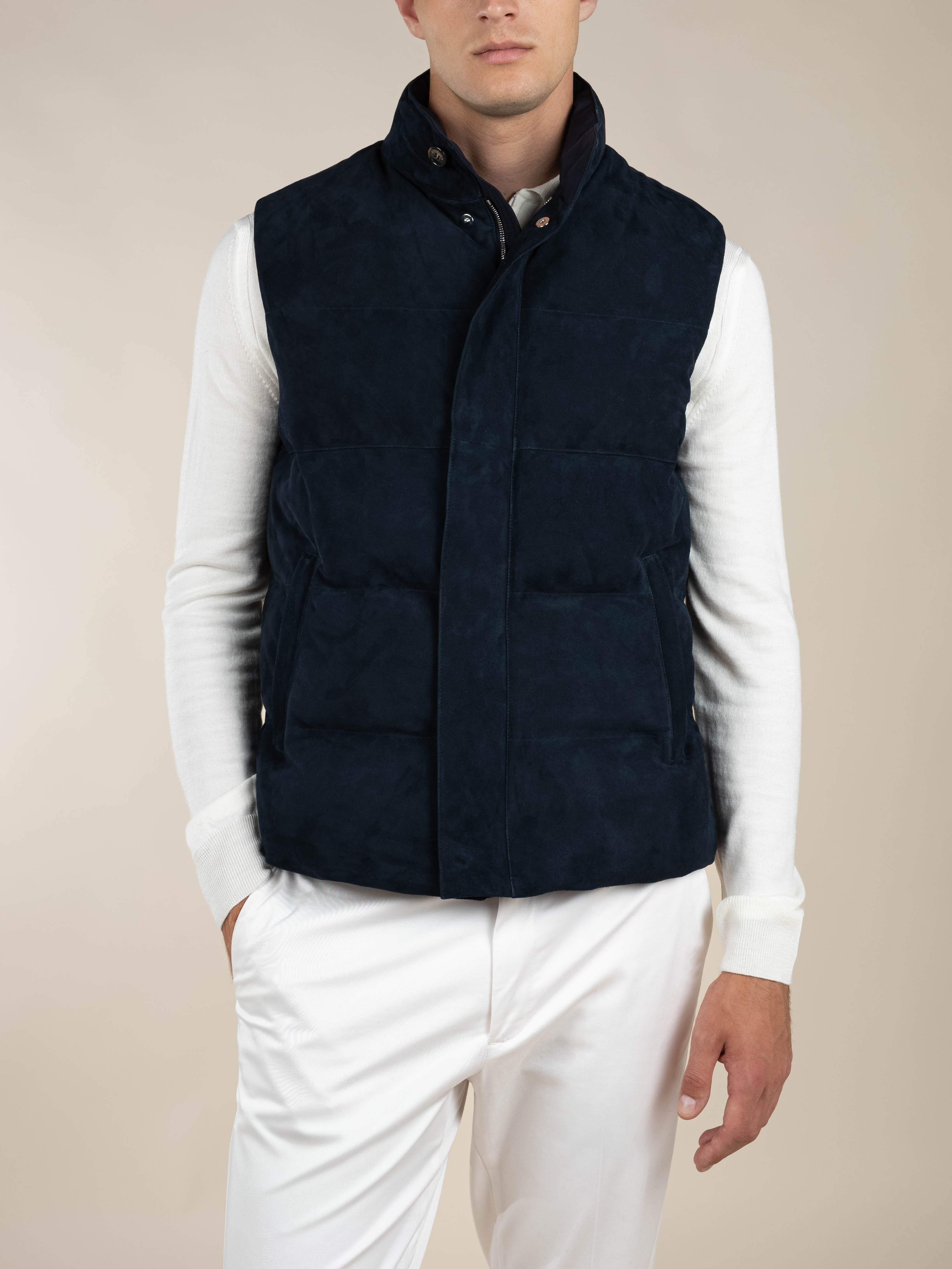 LeClub™ | Navy Suede AUR1 Body Warmer