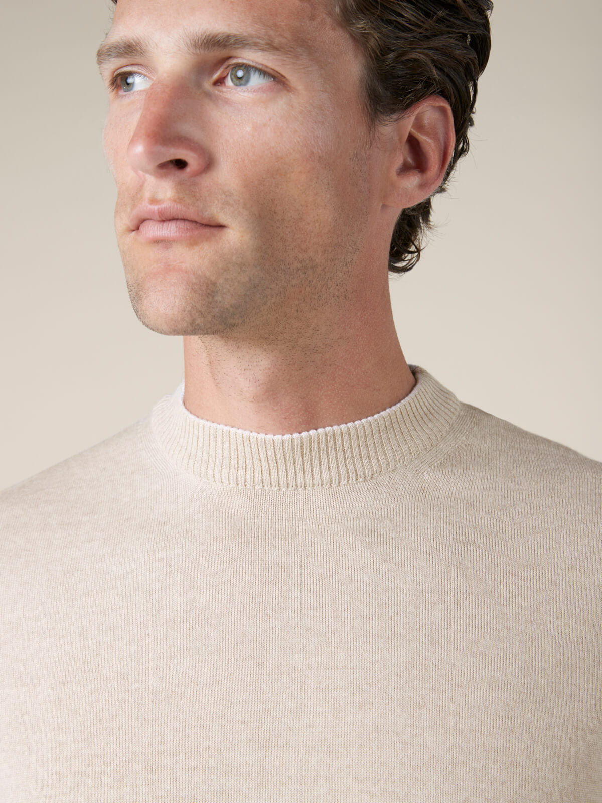 LeClub™ | Light Beige Two Tone City Crew