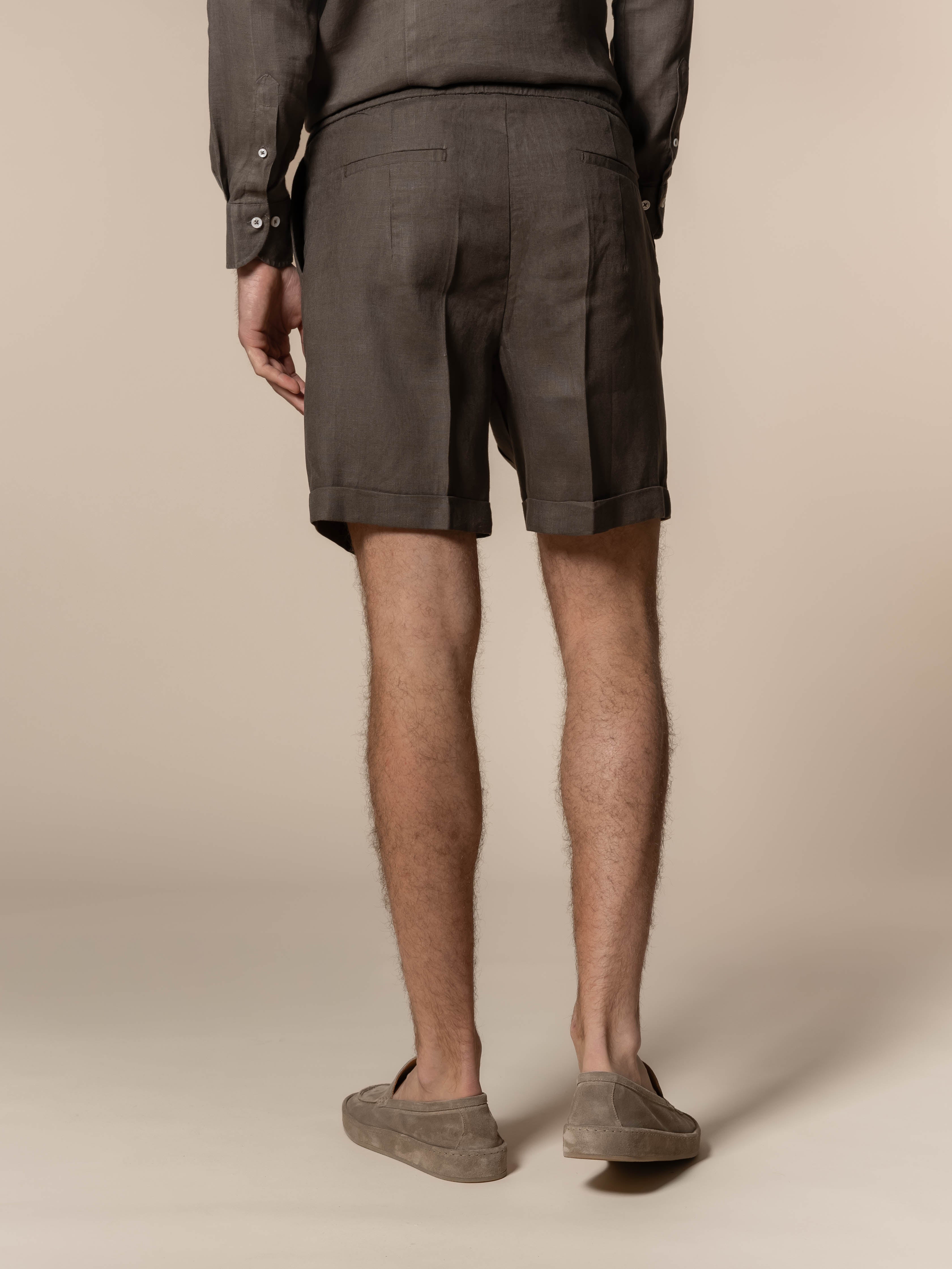 LeClub™ | Ash Grey Linen Seaside Shorts