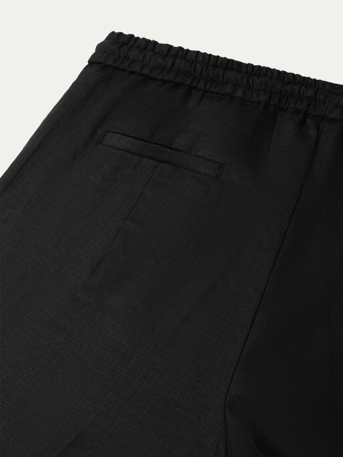 LeClub™ | Black Linen Seaside Shorts