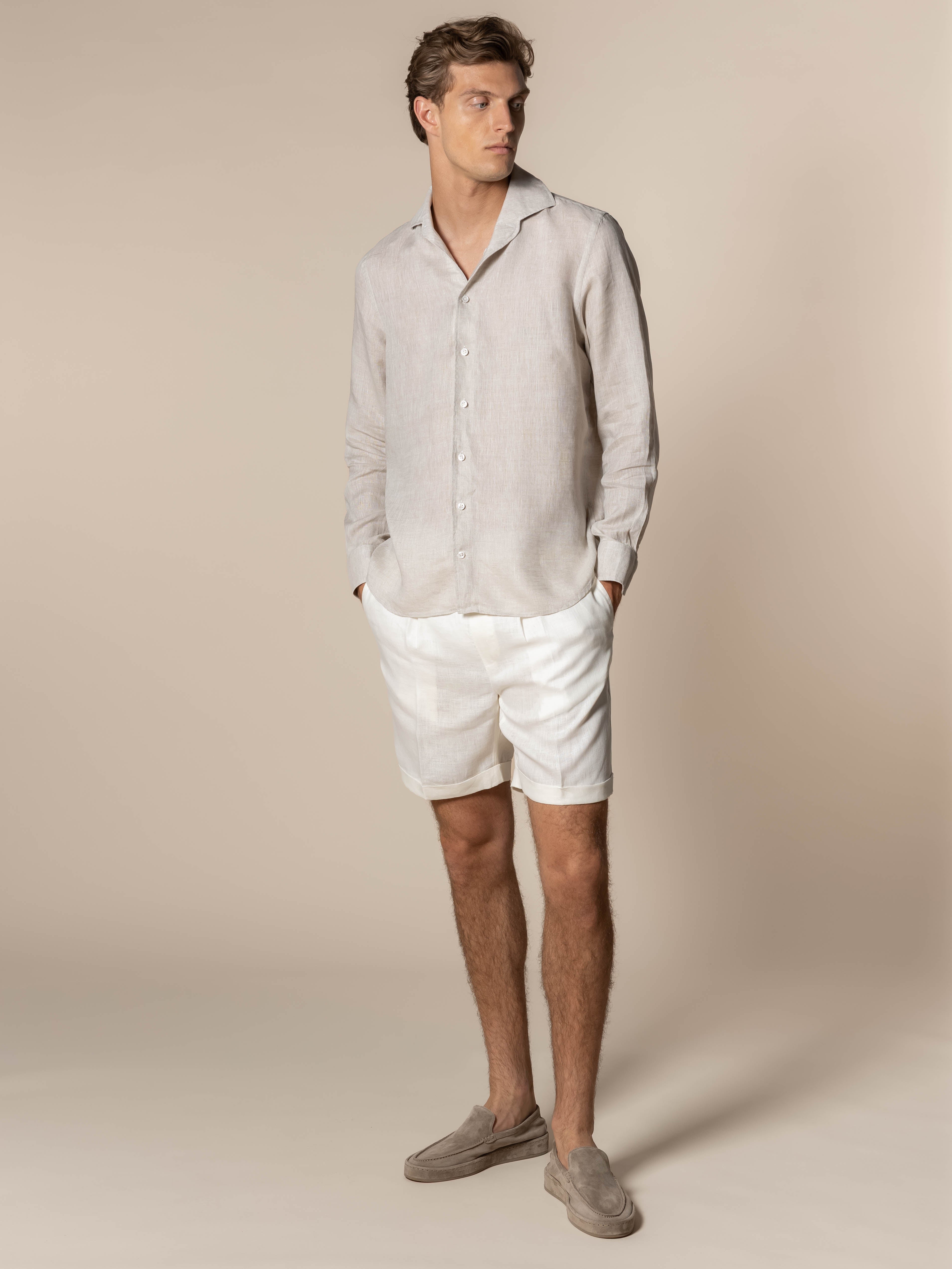 LeClub™ | Ecru Linen Seaside Shorts