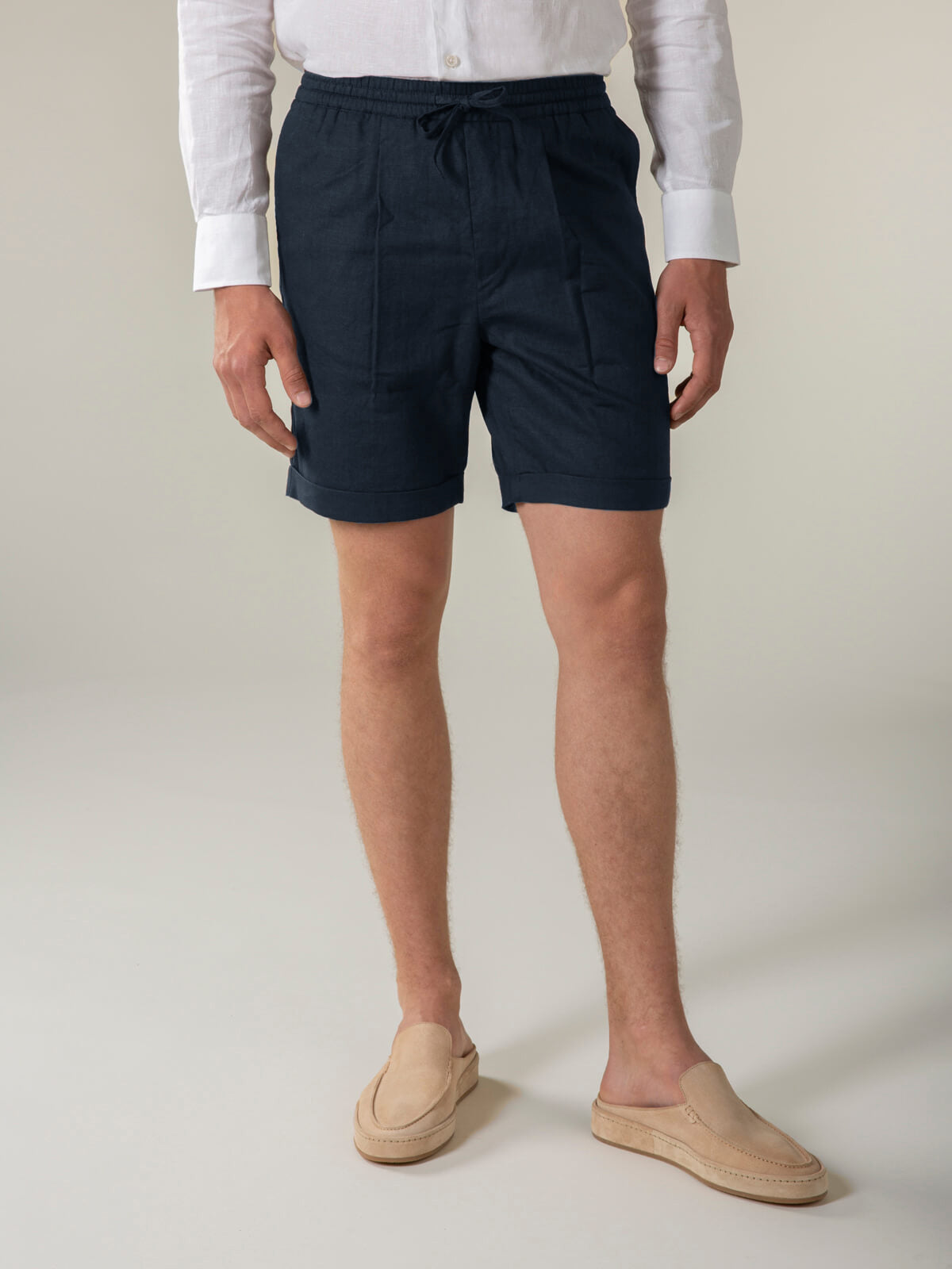 LeClub™ | Navy Linen Seaside Shorts