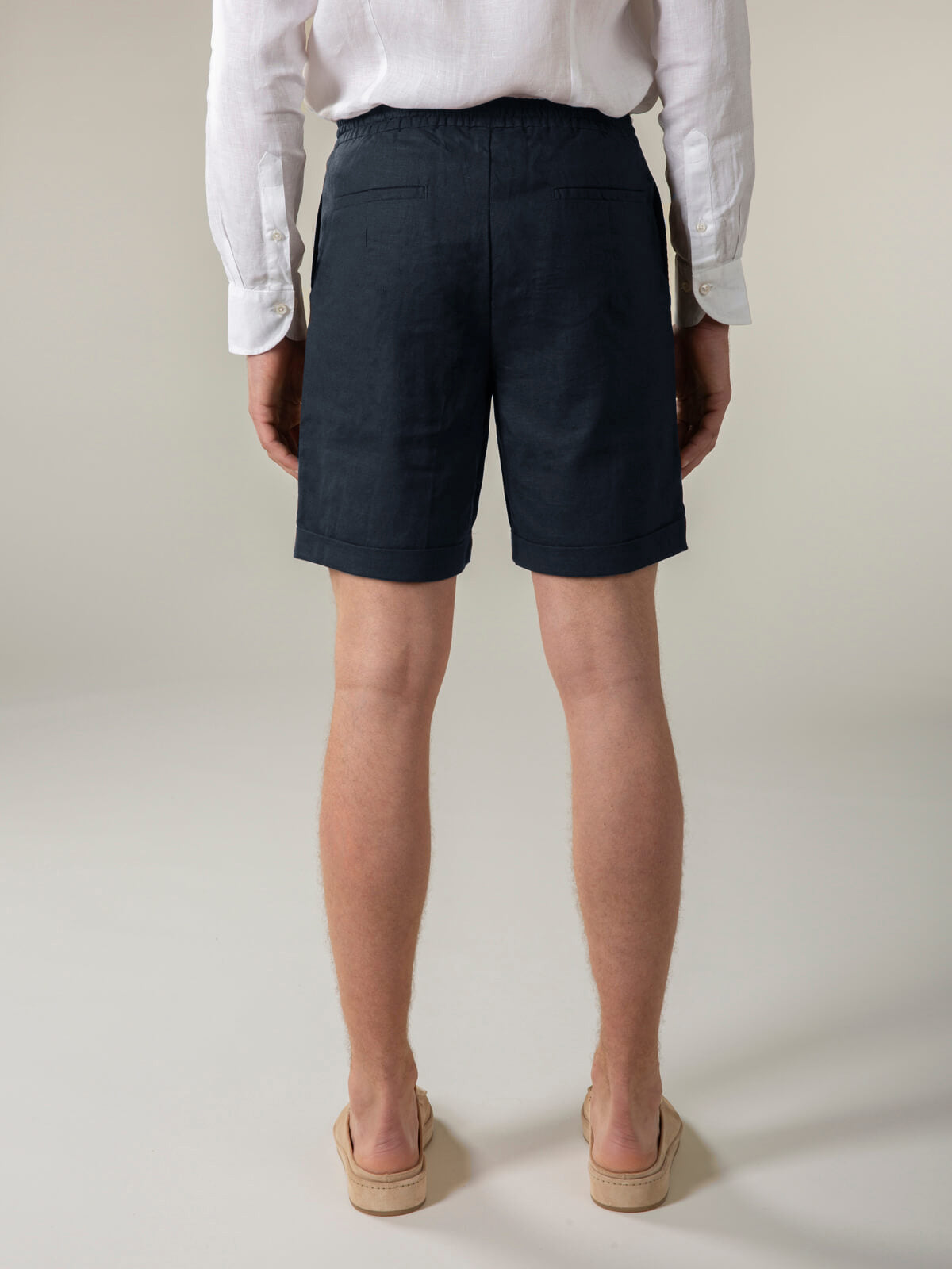 LeClub™ | Navy Linen Seaside Shorts