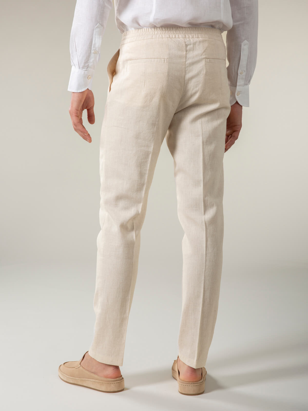 LeClub™ | Beige Linen Seaside Trousers