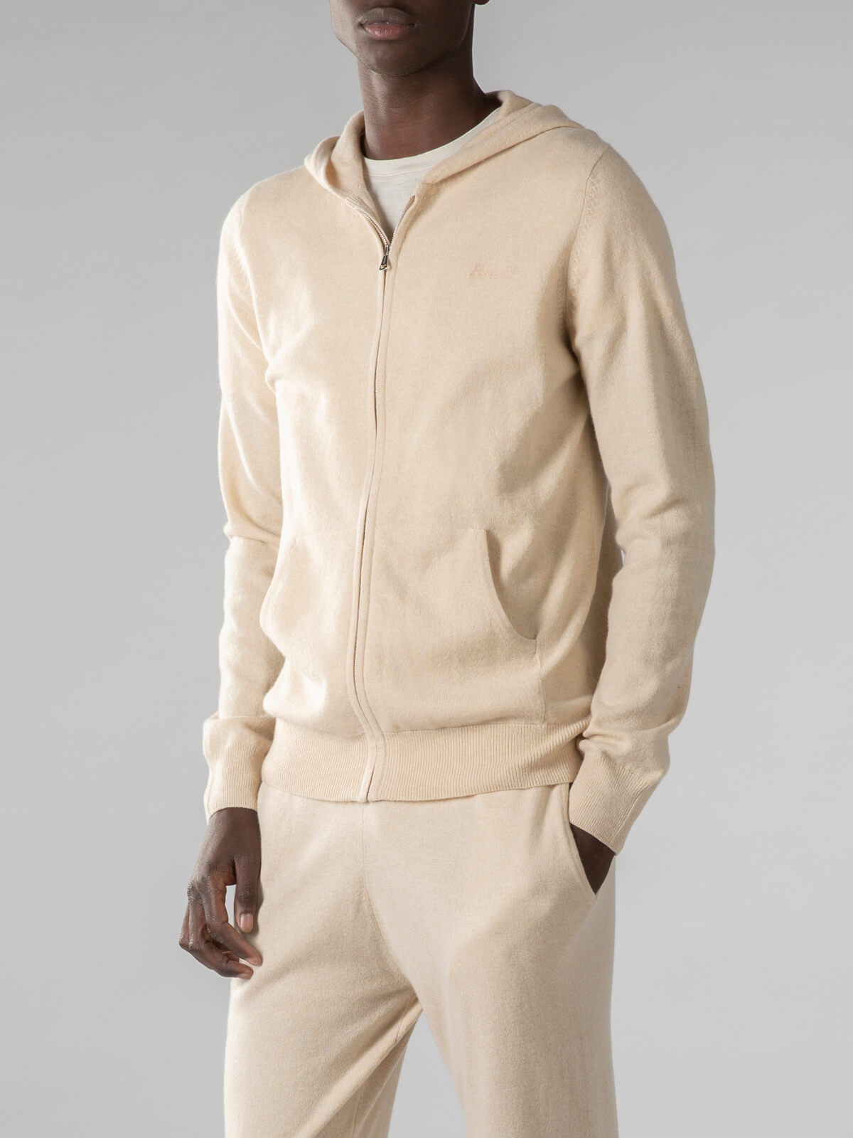 LeClub™ | Light Beige Zipper Vest