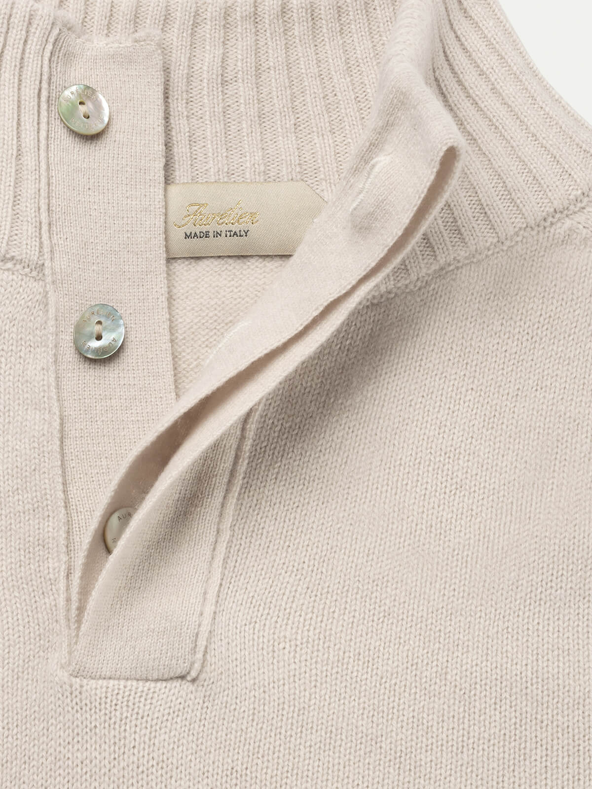 LeClub™ | Ecru City Button Sweater