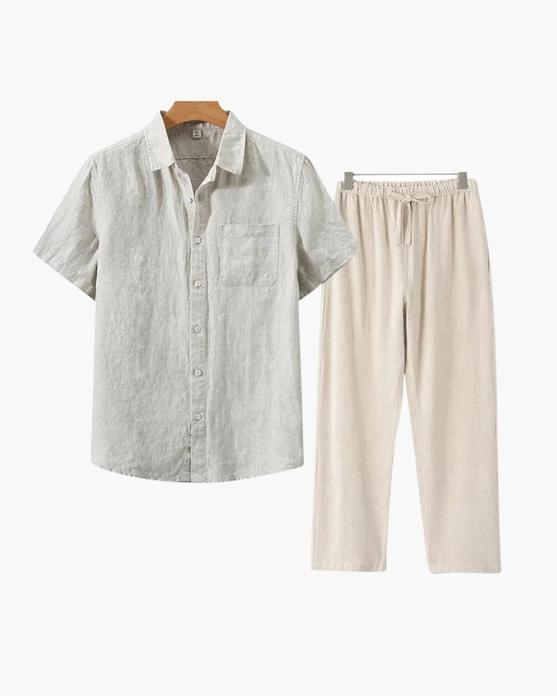 LeClub ™ | Linen Combo Shortsleeve