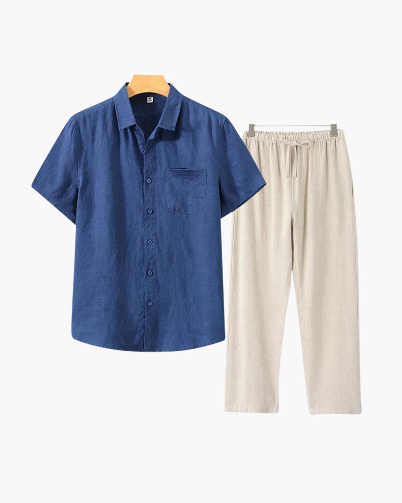 LeClub ™ | Linen Combo Shortsleeve