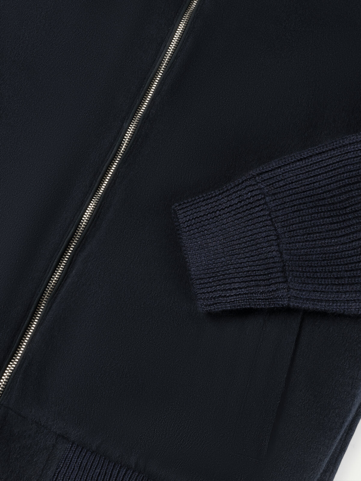 LeClub™ | Navy Cashmere Bomber Jacket