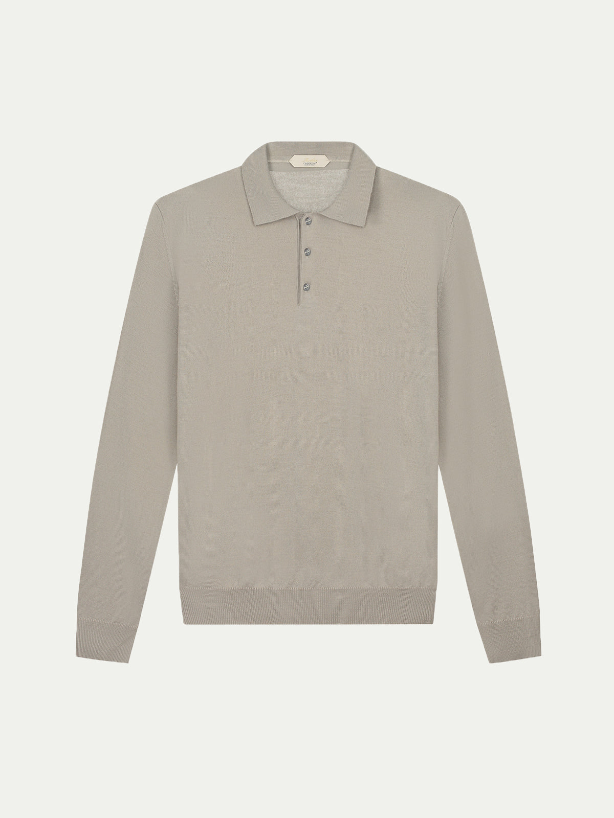 LeClub™ | Extrafine Merino Polo Greige