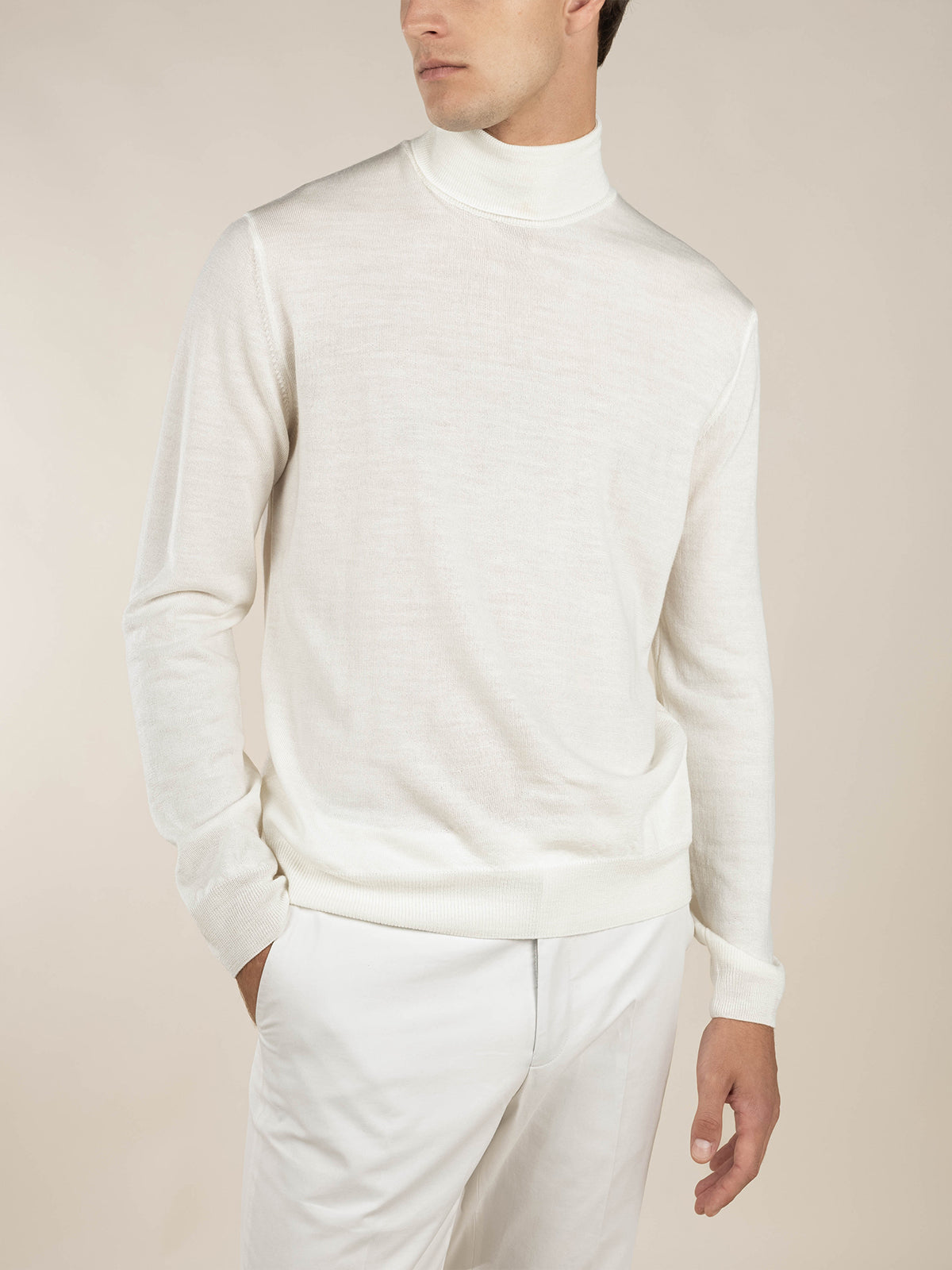 LeClub™ | Extrafine Merino Rollneck Ivory