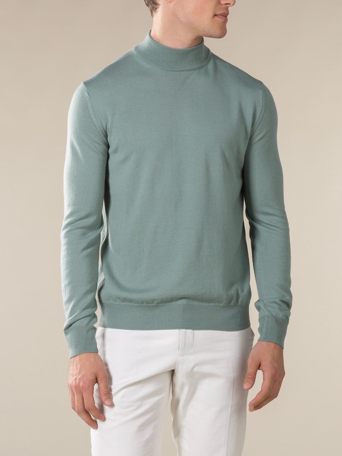 LeClub™ | Extrafine Merino Mockneck Pistache