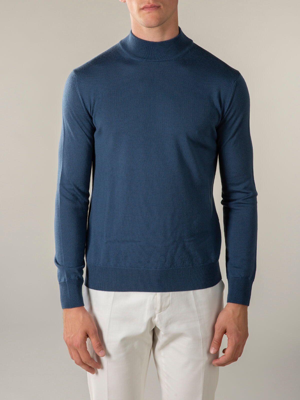 LeClub™ | Extrafine Merino Mockneck Petrol